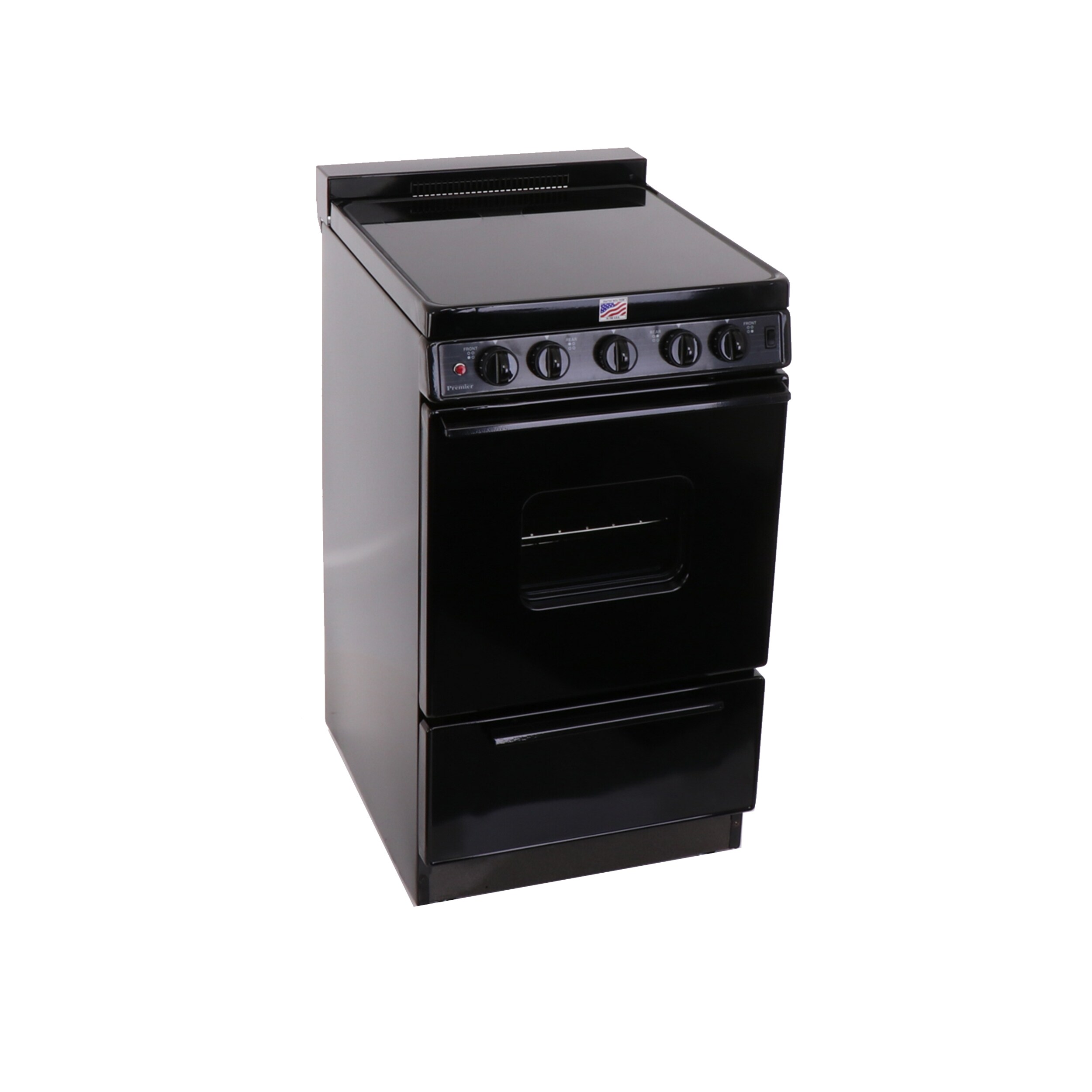 Premier 20 in. 2.4 cu. ft. Oven Freestanding Electric Range with 4  Smoothtop Burners - Stainless Steel