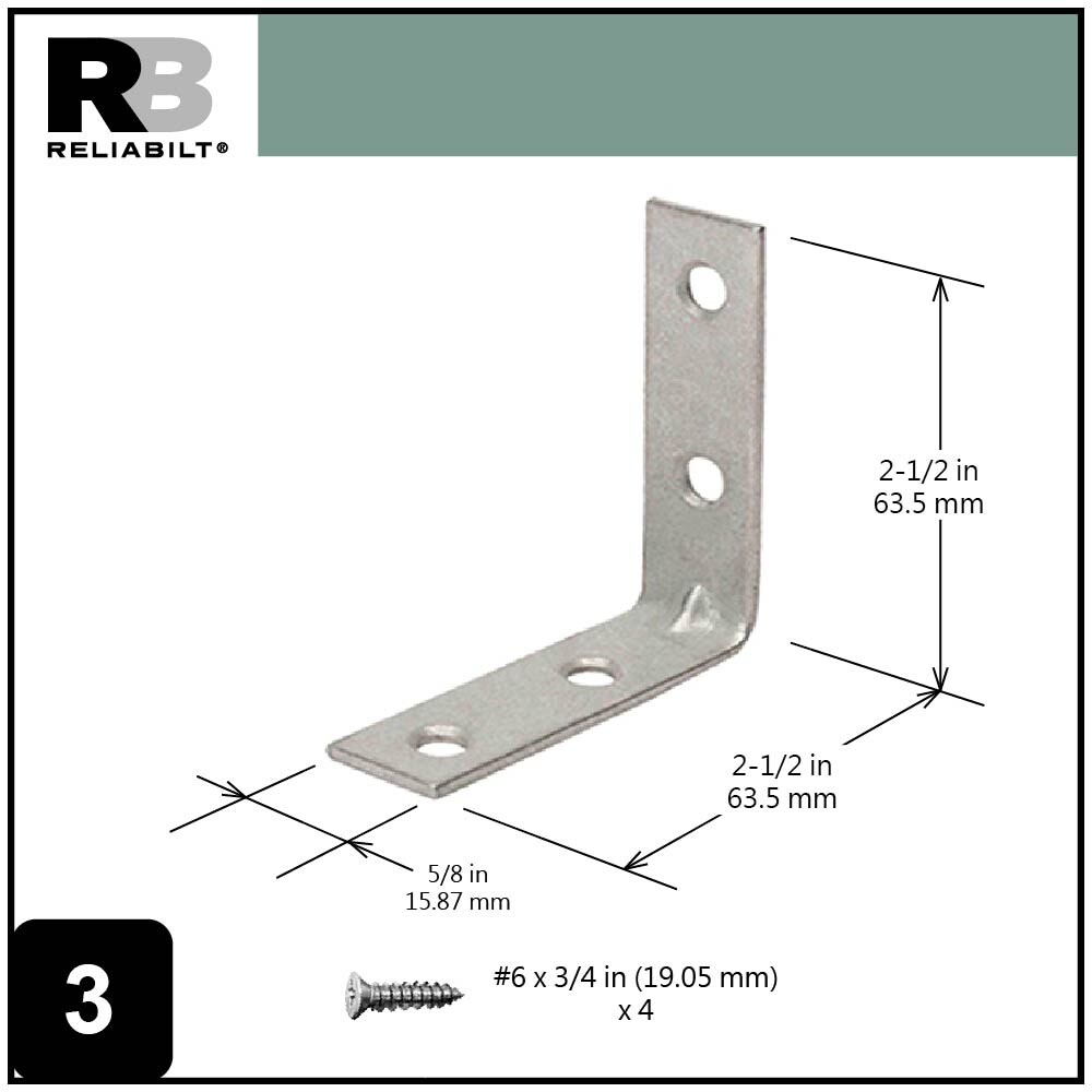 RELIABILT 22503MGXLG Mending-Plates-Brackets-Braces - View #3