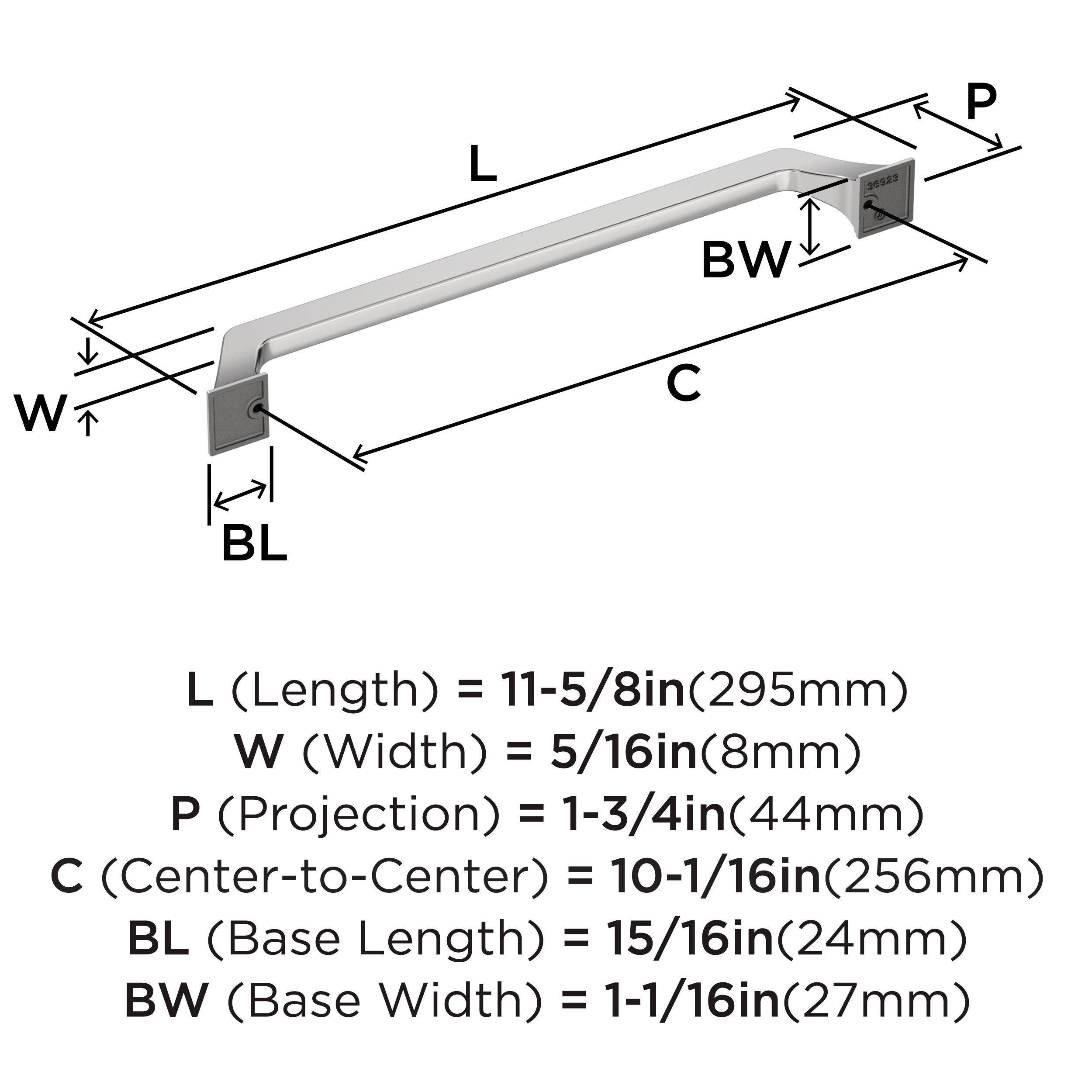 Amerock BP3692326 Cabinet-Pulls - View #4