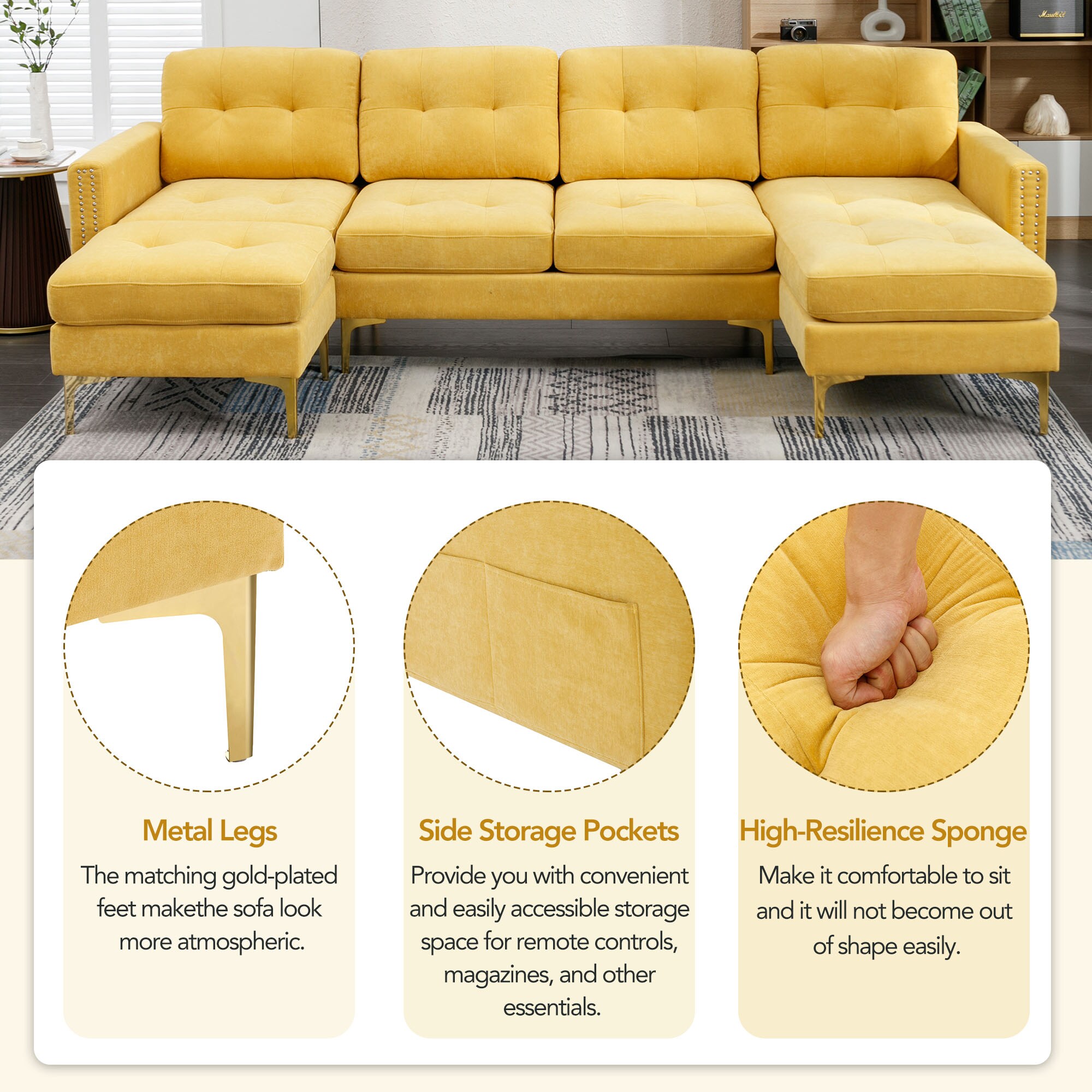 ModernLuxe L-SG000970ALL Sofas-Loveseats - View #2