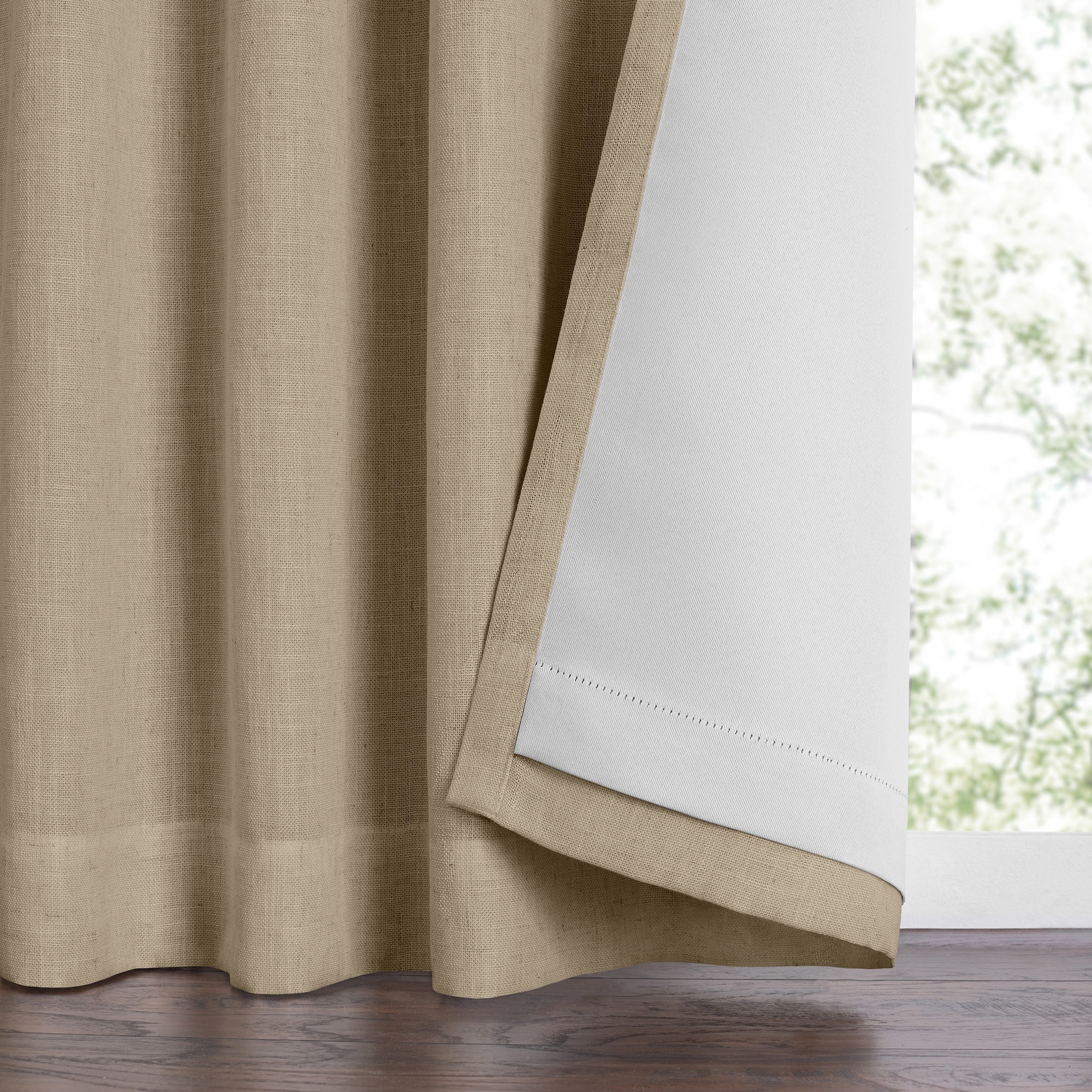 Elrene Home Fashions 84-in Linen Blackout Standard Lined Rod Pocket ...