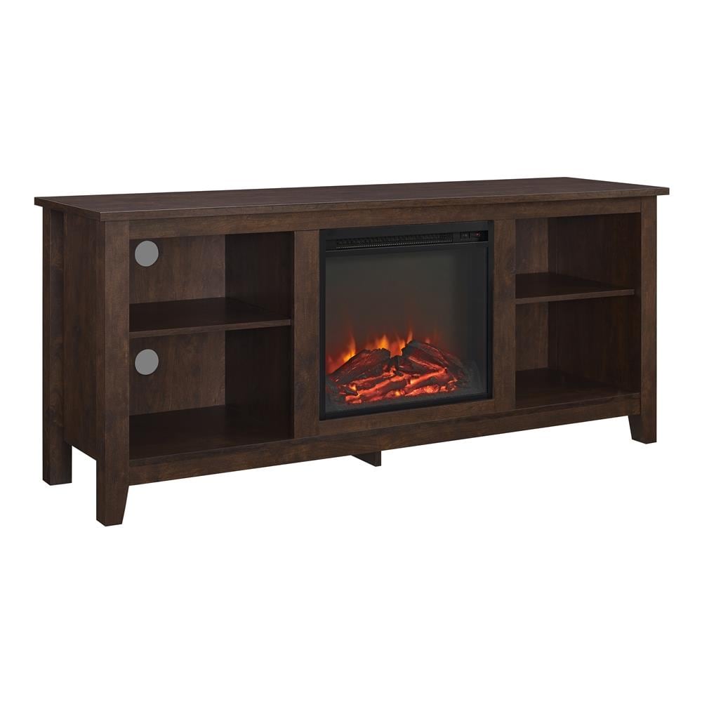 Walker Edison 25-in W Brown LED Electric Fireplace W58FP18TB Uae Electronic uaeelectronic.com