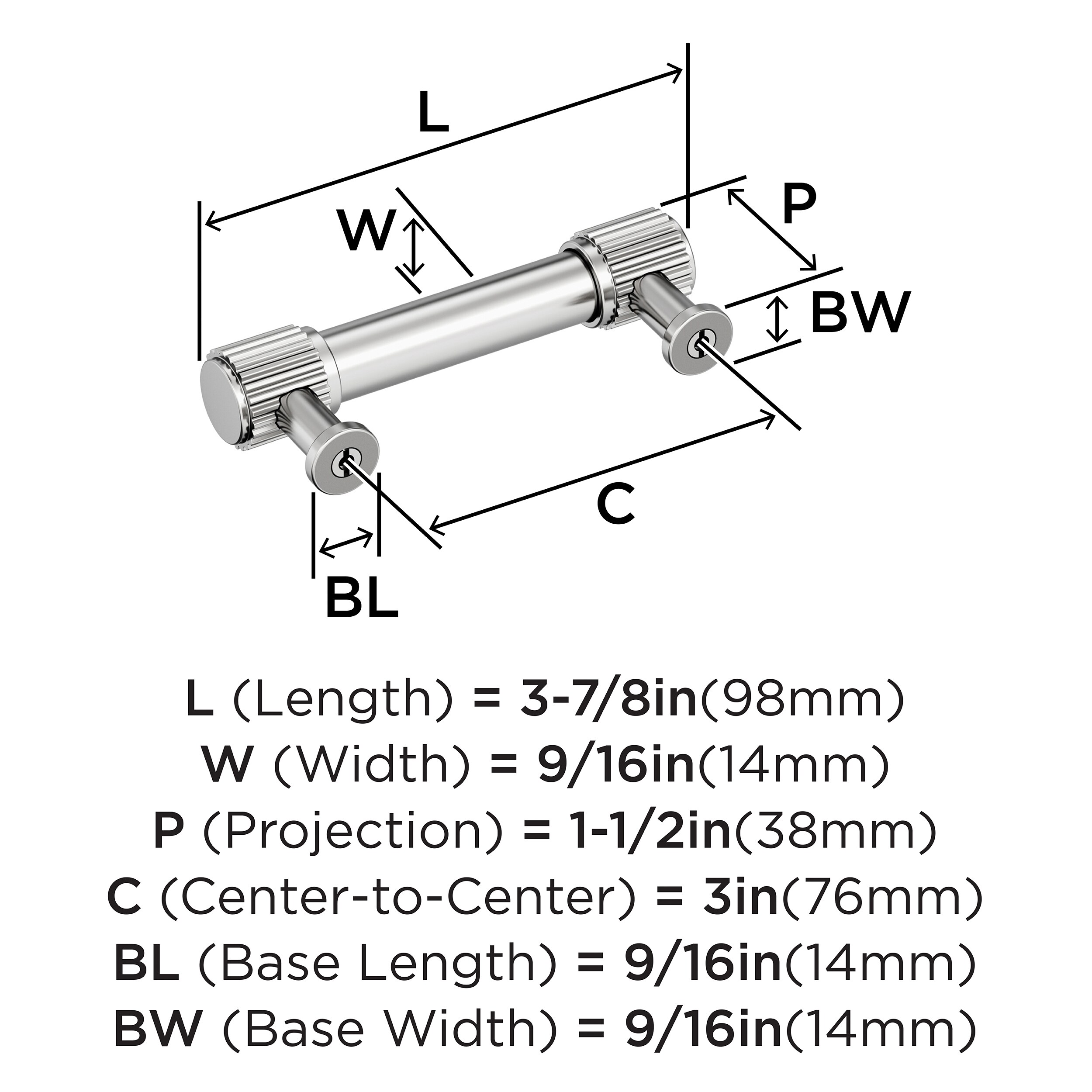 Amerock BP3780226 Cabinet-Pulls - View #4