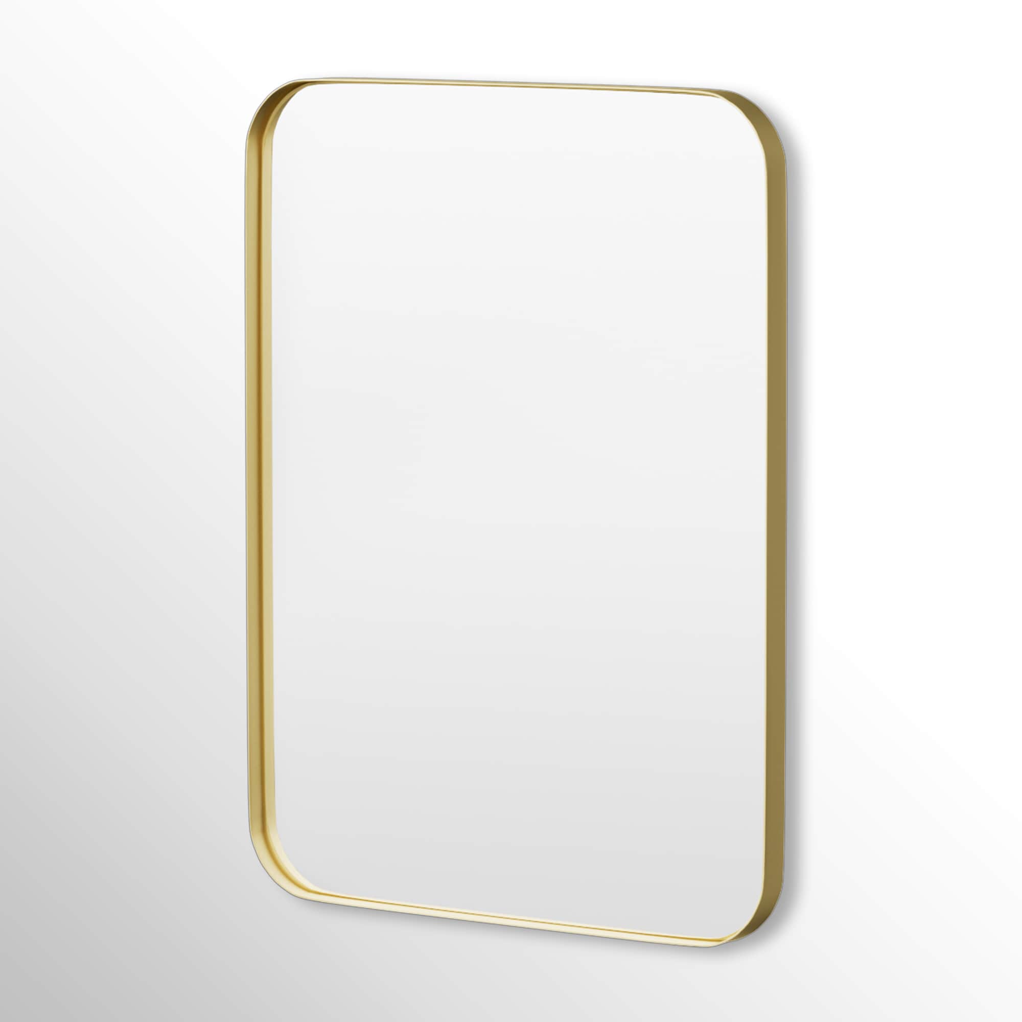 FurniFusion SF-Y-2432-G 24-in W x 32-in H Rectangle Gold Framed Wall Mirror
