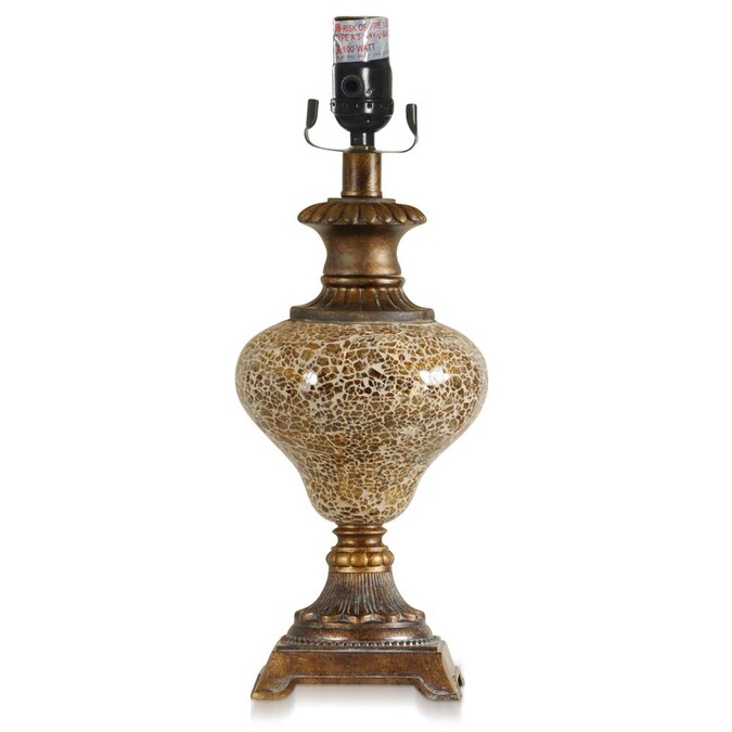 Stylecraft Home Collection 17 In Amber Gold Mosaic With Aged Brown Table Lamp Linen Shade The Lamps Department At Com Aged Brown Table Lamp With Linen Shade, Amber Mosaic Floor Lamp