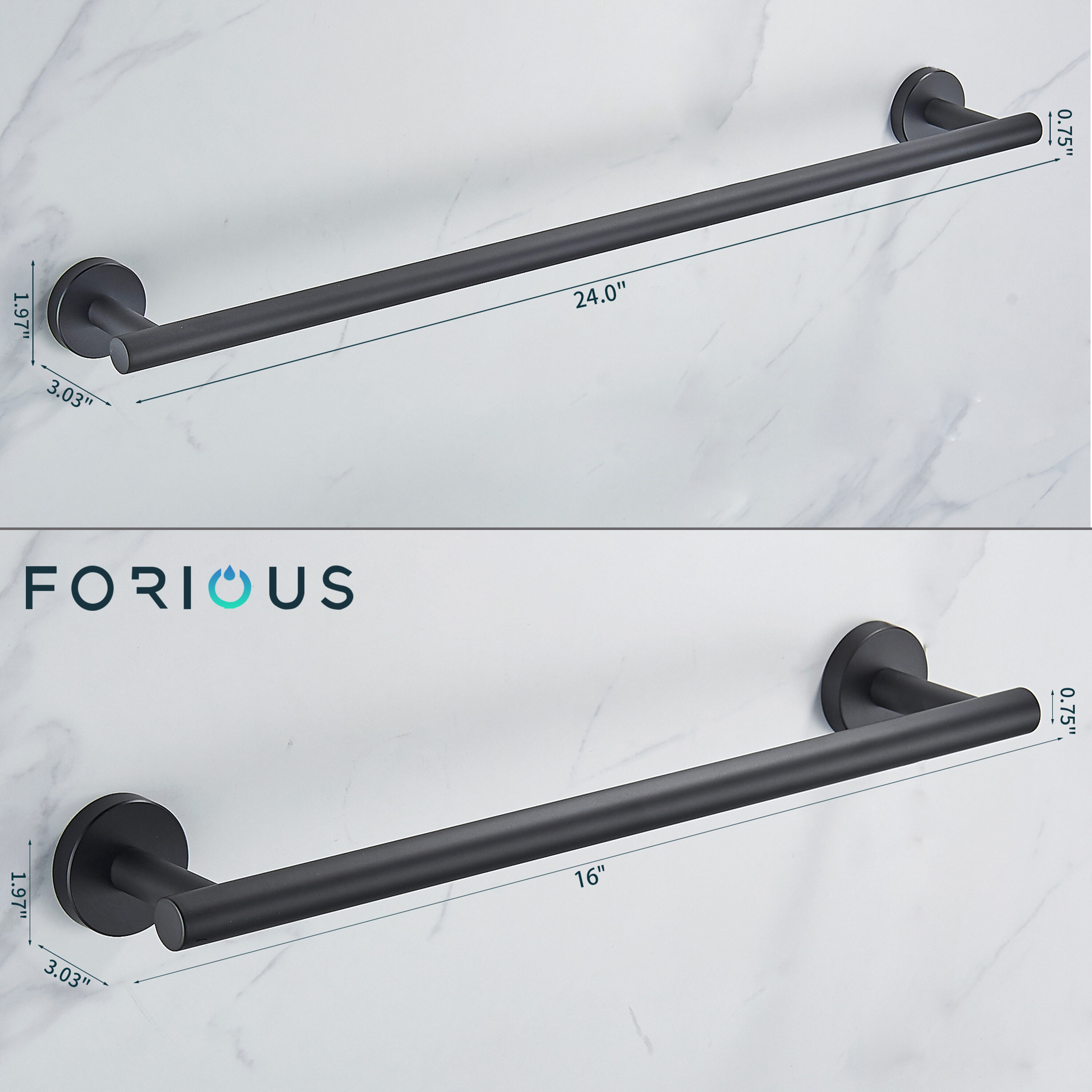 FORIOUS LL0216B-6 Decorative-Bath-Hardware-Kits - View #10
