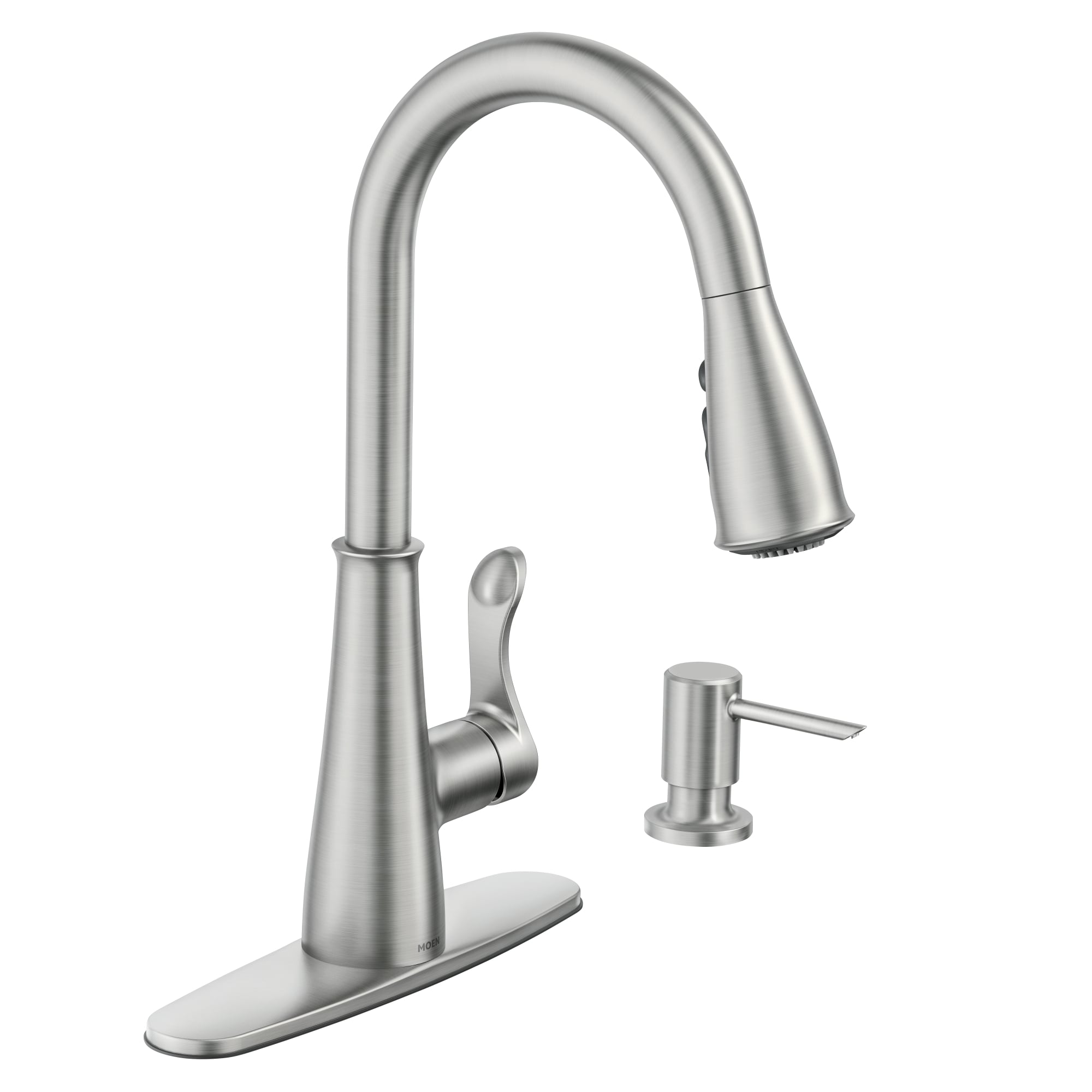 Moen Hadley Stainless Steel Single Handle Pull-down Kitchen Faucet ...