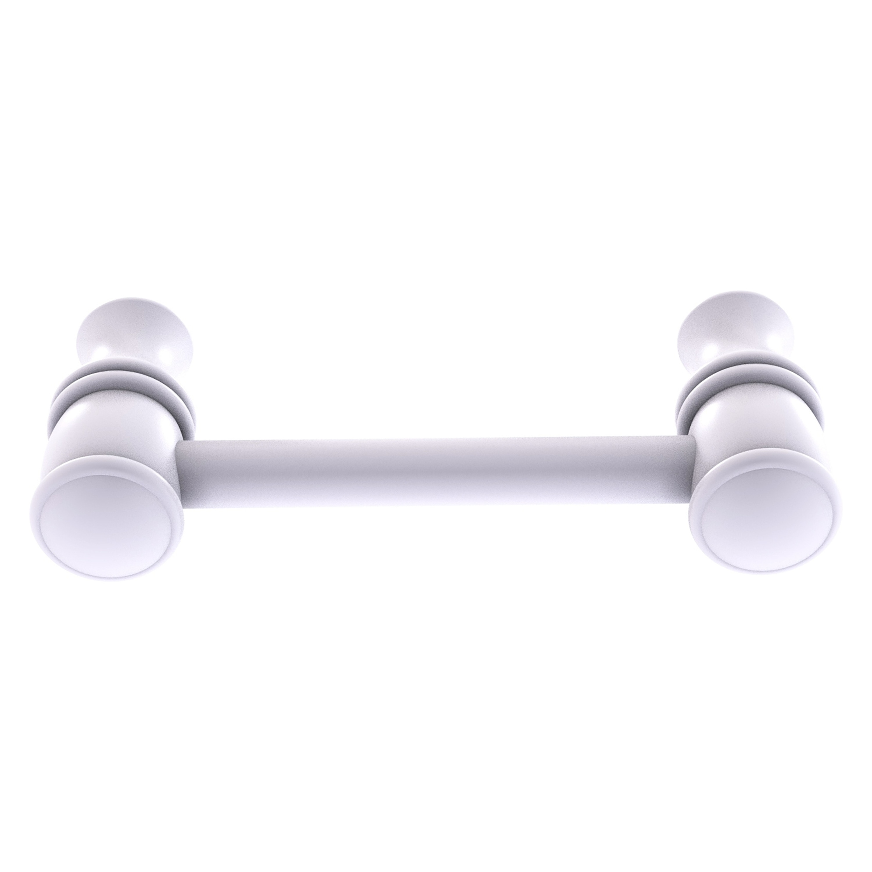 Allied Brass CL-30-3-WHM Carolina 3-in , 76mm Center to Center Matte White Dual Mount Cylindrical Bar For Use on Appliances Drawer Pulls