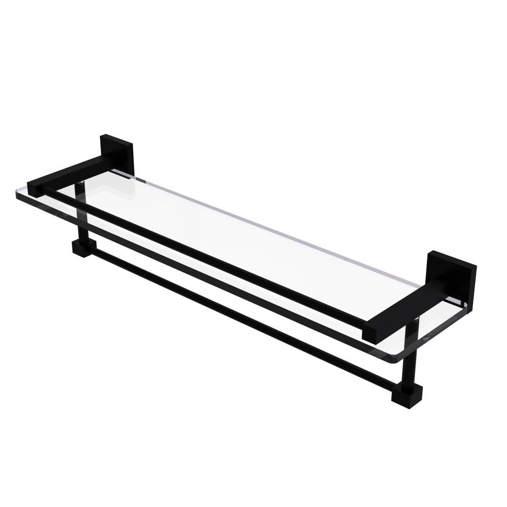 Allied Brass MT-1-22TB-GAL-BKM Montero Matte Black Wall mount Bathroom Shelf ( 22-in x 5.3-in x 5-in )