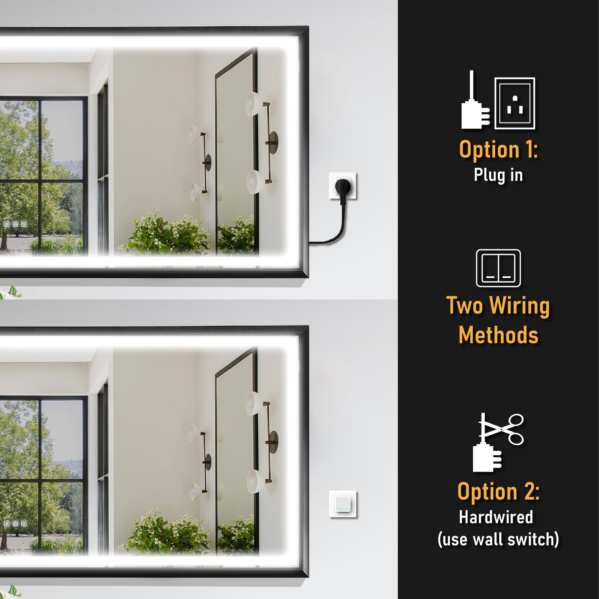 Forclover HE-31K8838 Framed-Bath-Mirrors - View #10