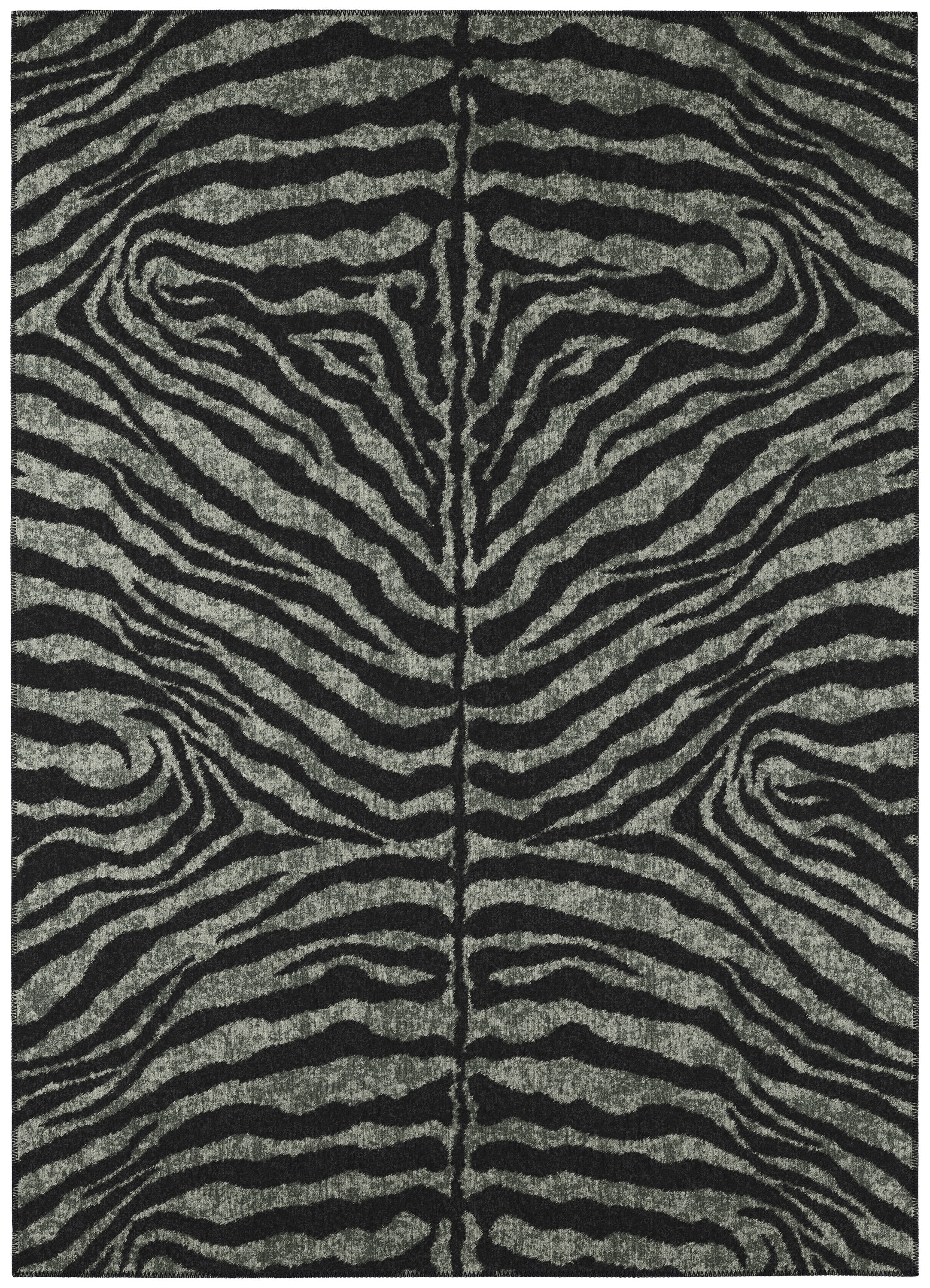 Addison Rugs ASF31SH5X8 Safari 5 x 8 (ft) Chenille Shadow Rectangular Indoor/Outdoor Animal print Bohemian/Eclectic Machine washable Area rug