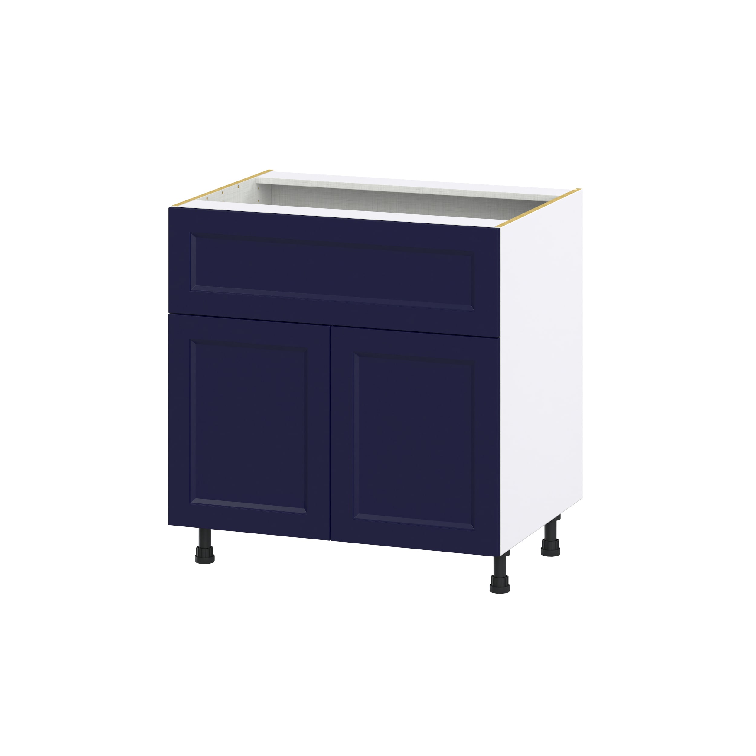 Hugo&Borg DSB33A-LO Lorette 33-in W x 34.5-in H x 25-in D Navy Blue Base Fully assembled Cabinet (Recessed Panel Shaker)