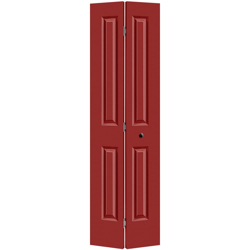 Masonite 1315824 Traditional 24-in x 80-in Barn Red 2-panel Smooth Hollow core Prefinished Molded composite Closet Bifold Door ( Hardware Included )