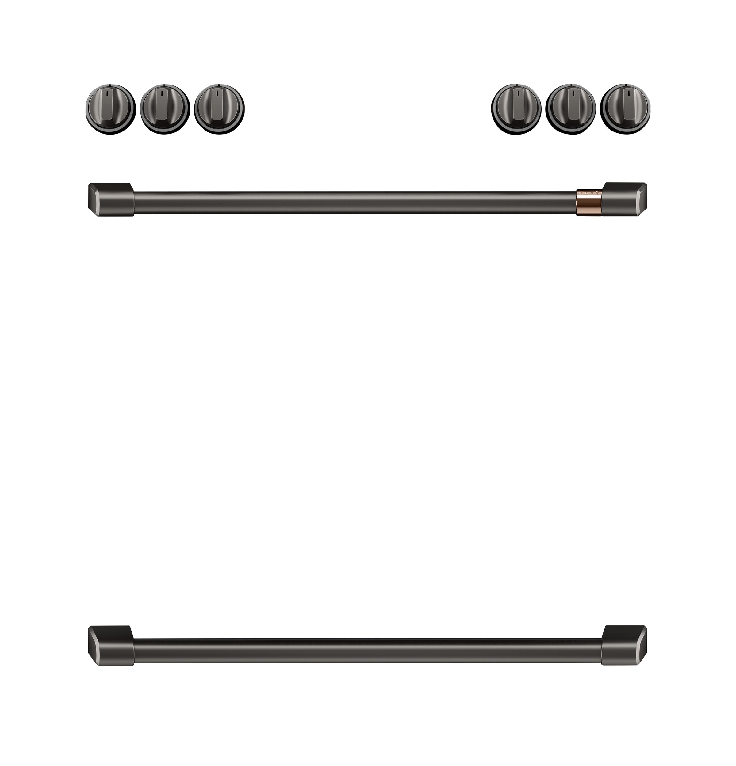 Cafe CXFCHHKPMBT 30-in Induction range Handle and knob kit ( Brushed Black )