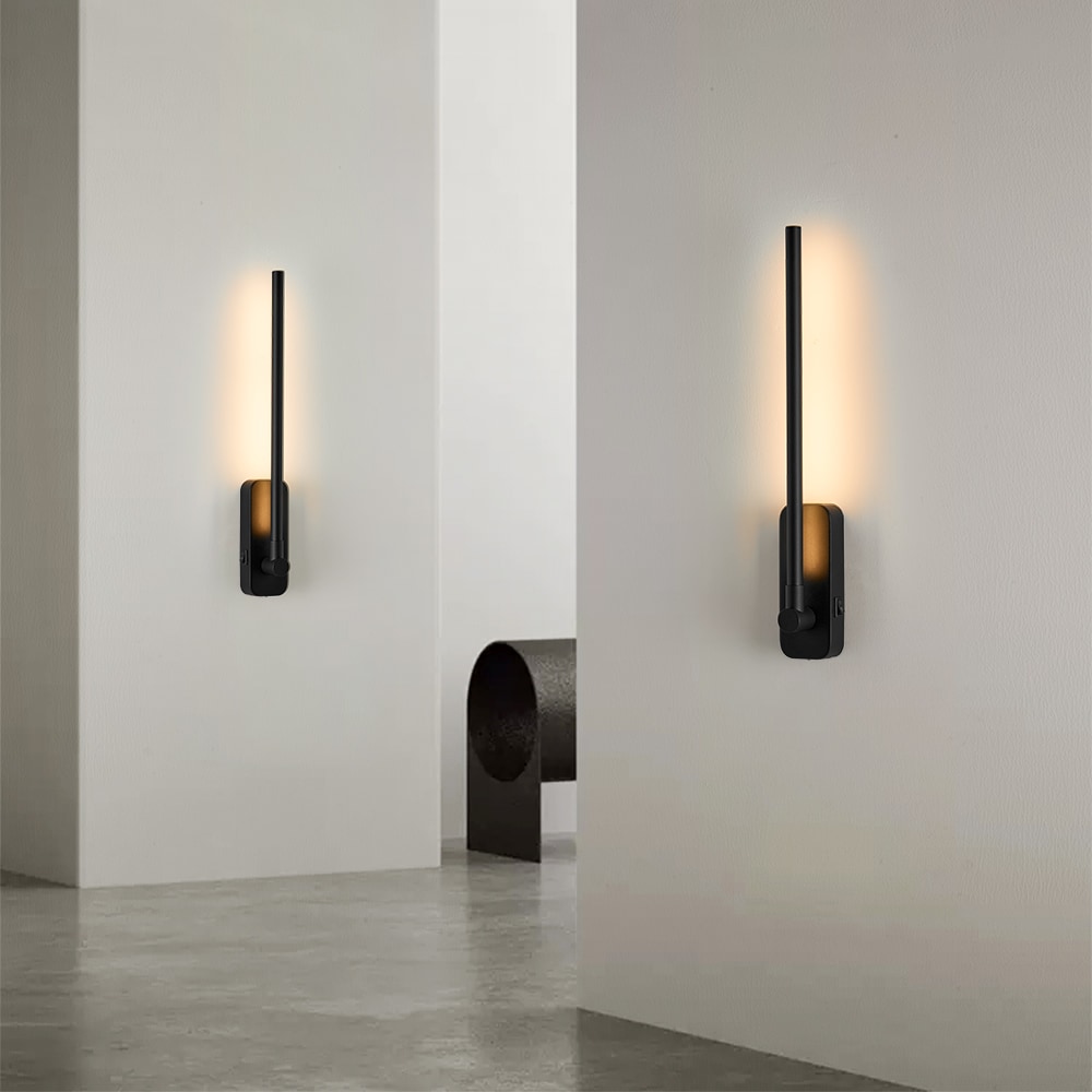 AAZJ LG-110596 Wall Sconces 6.3-in W 1 -Light Antique Black Integrated LED Wall Sconce