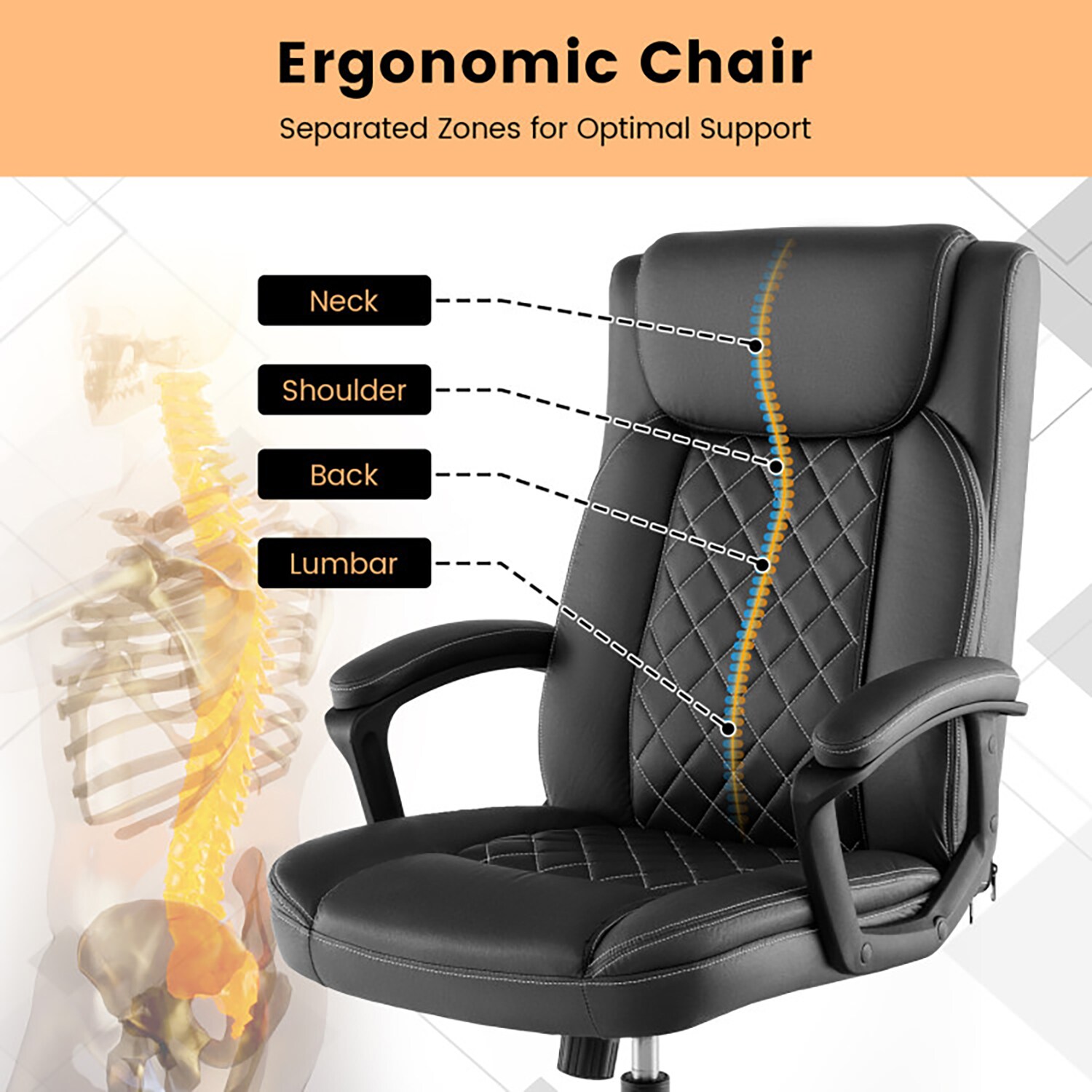 GZMR WF01-GC-V2-BKOR Office-Chairs - View #5