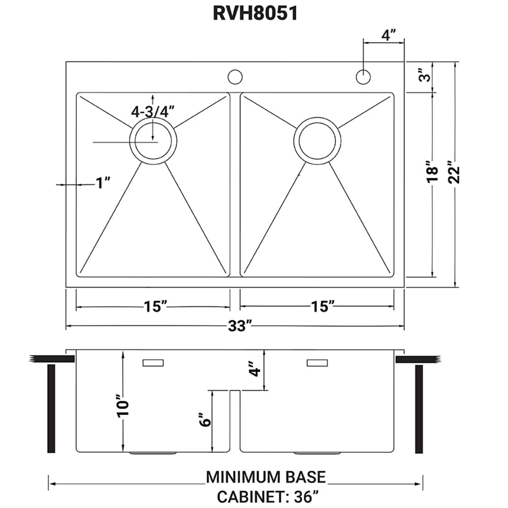 Ruvati RVH8051 Kitchen-Sinks - View #11