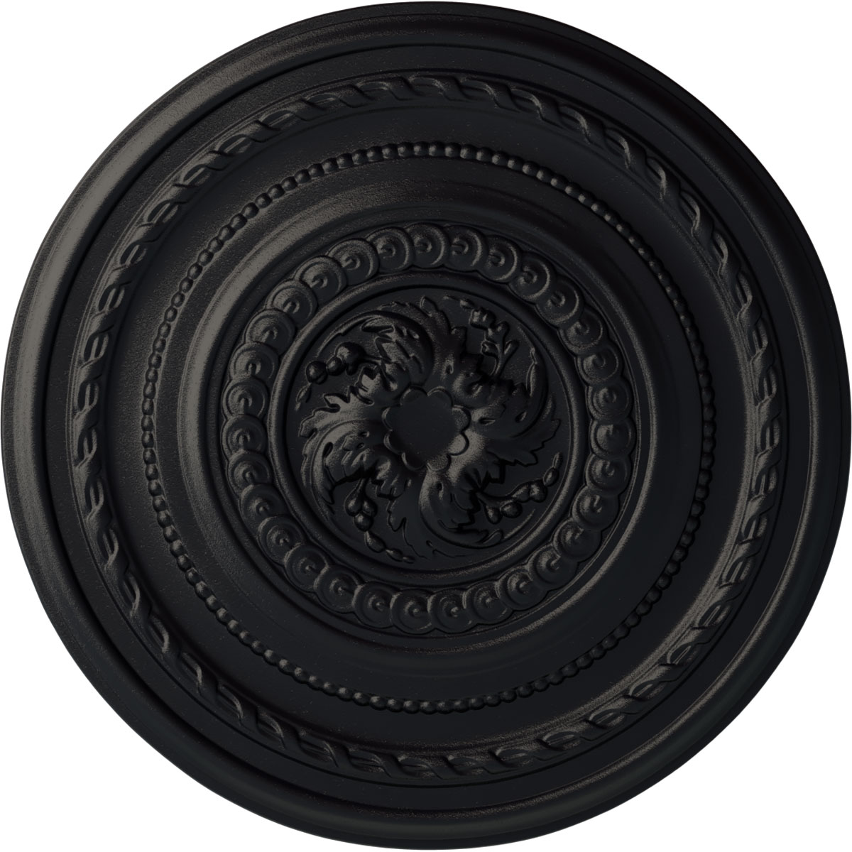 Ekena Millwork CM26PESGS Pearl 26.25-in W x 26.25-in L Painted Steel Gray Polyurethane Whole Ceiling Medallion