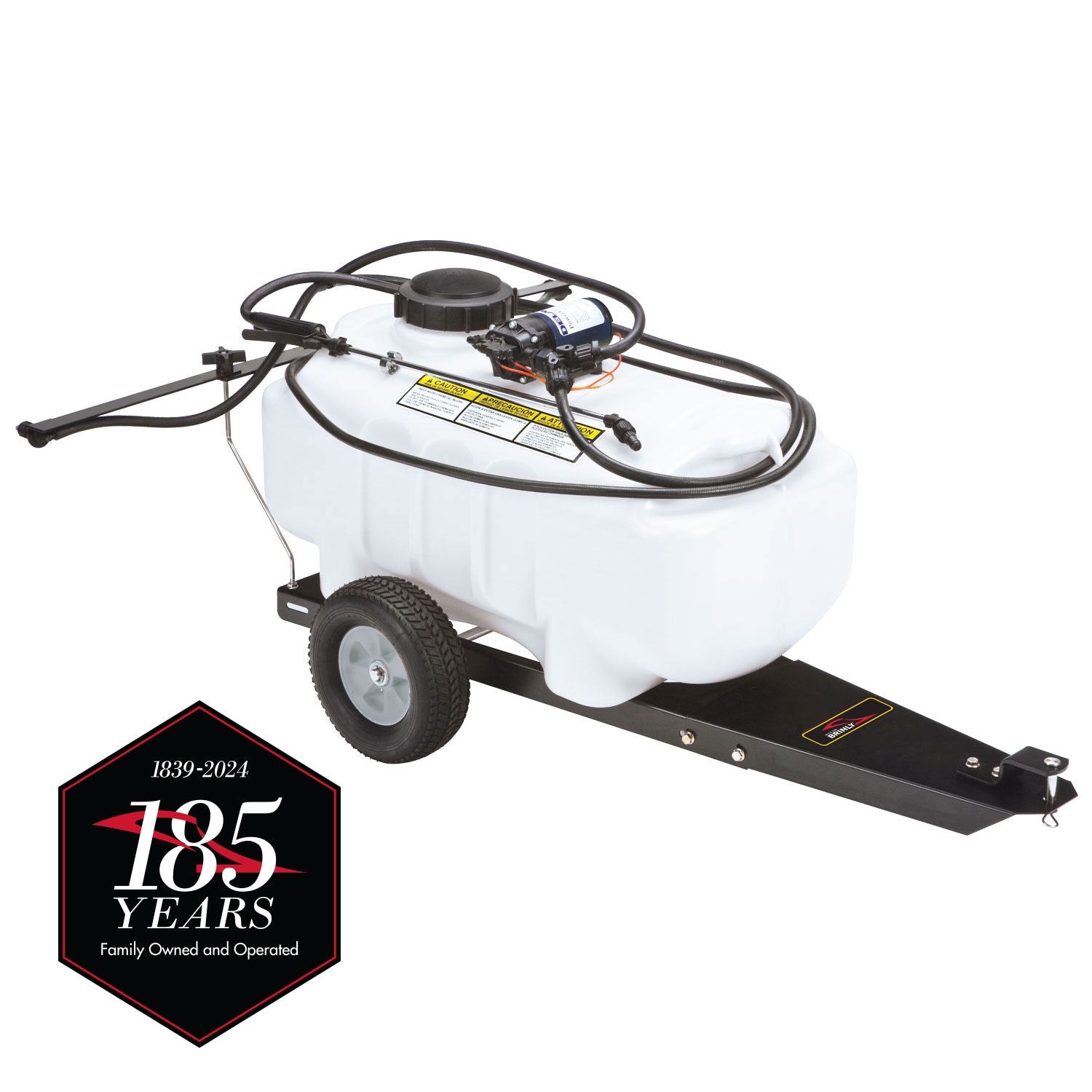 Brinly ST-251BH-A 25-Gallon 12-volt Battery Operated Plastic Pull-behind Sprayer Battery Not Included