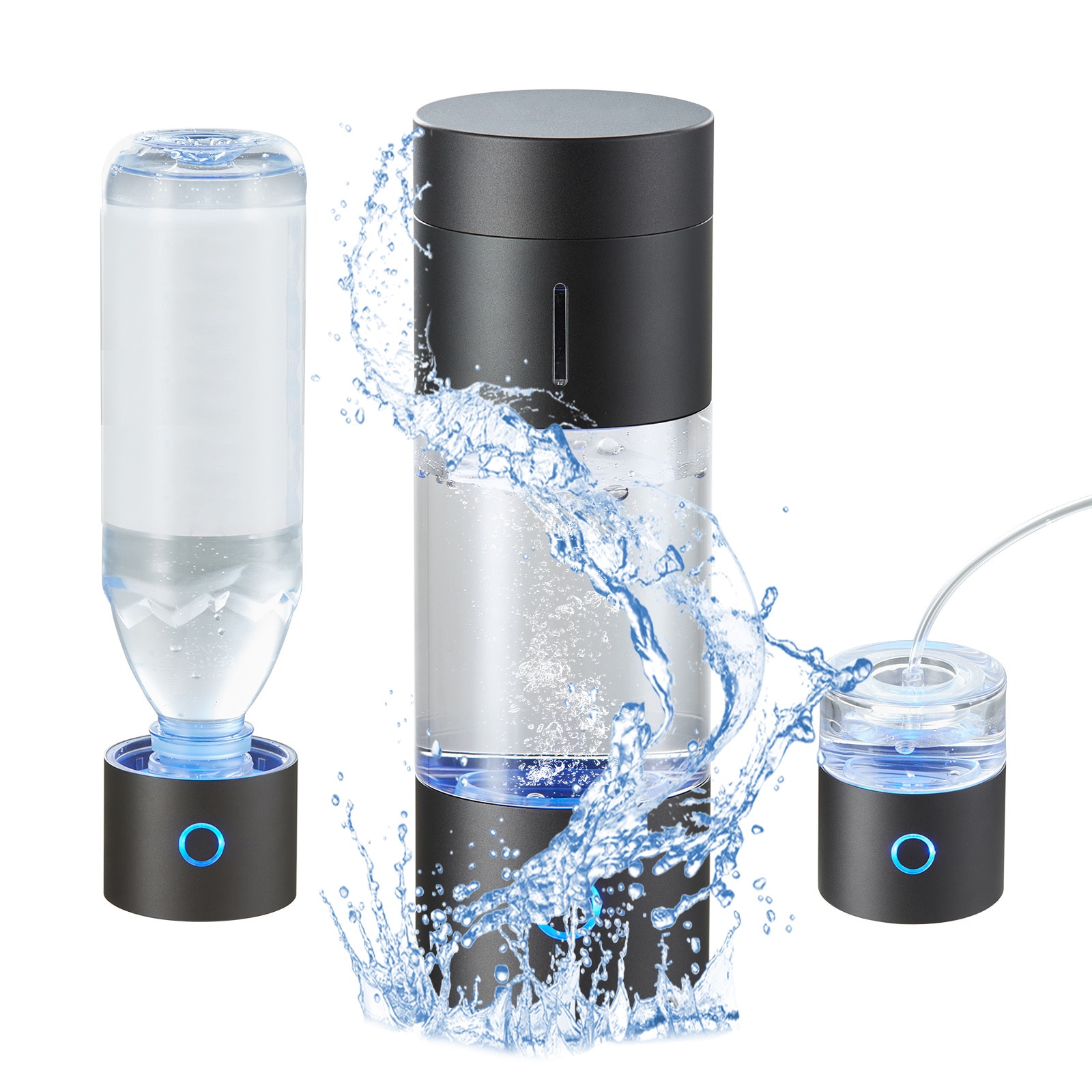 VEVOR SCQSPFQSXQQT03797V9 Hydrogen Water Bottle Generator Multi-method Silver Counter top filter