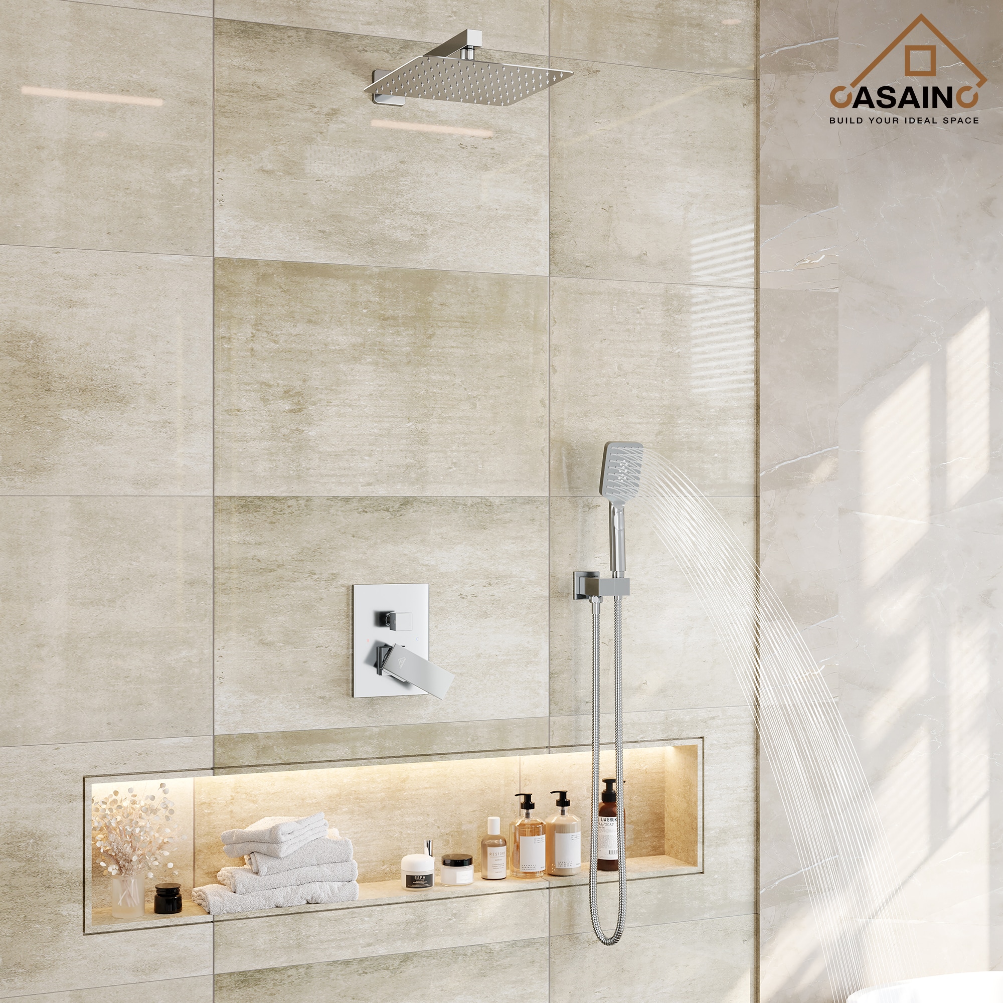 CASAINC WF-W98102CP-12 Showerhead-Bar-Panels - View #6