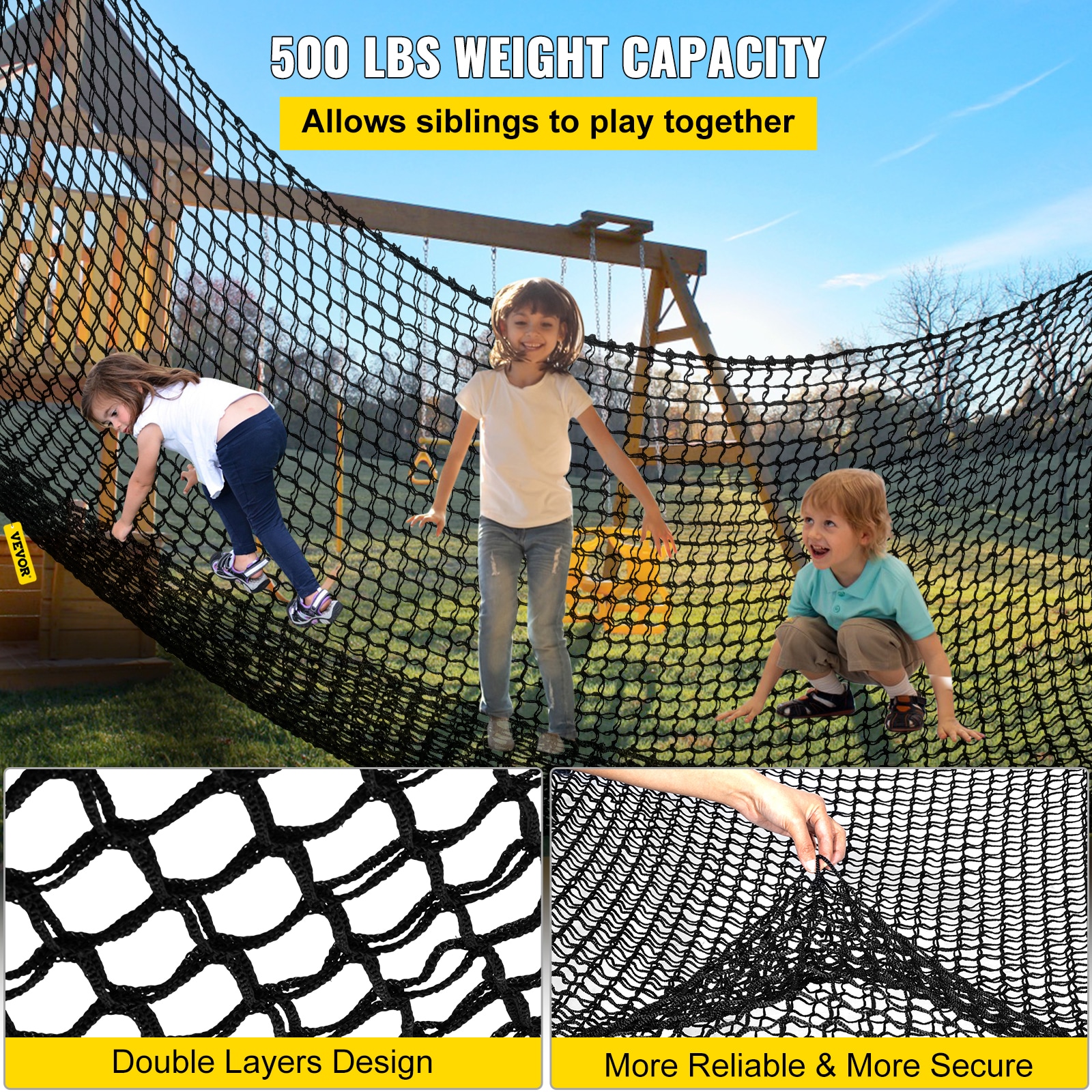 VEVOR Playground Climbing Cargo Net Rope Commercial/Residential Rope Ladder  in the Climbers department at