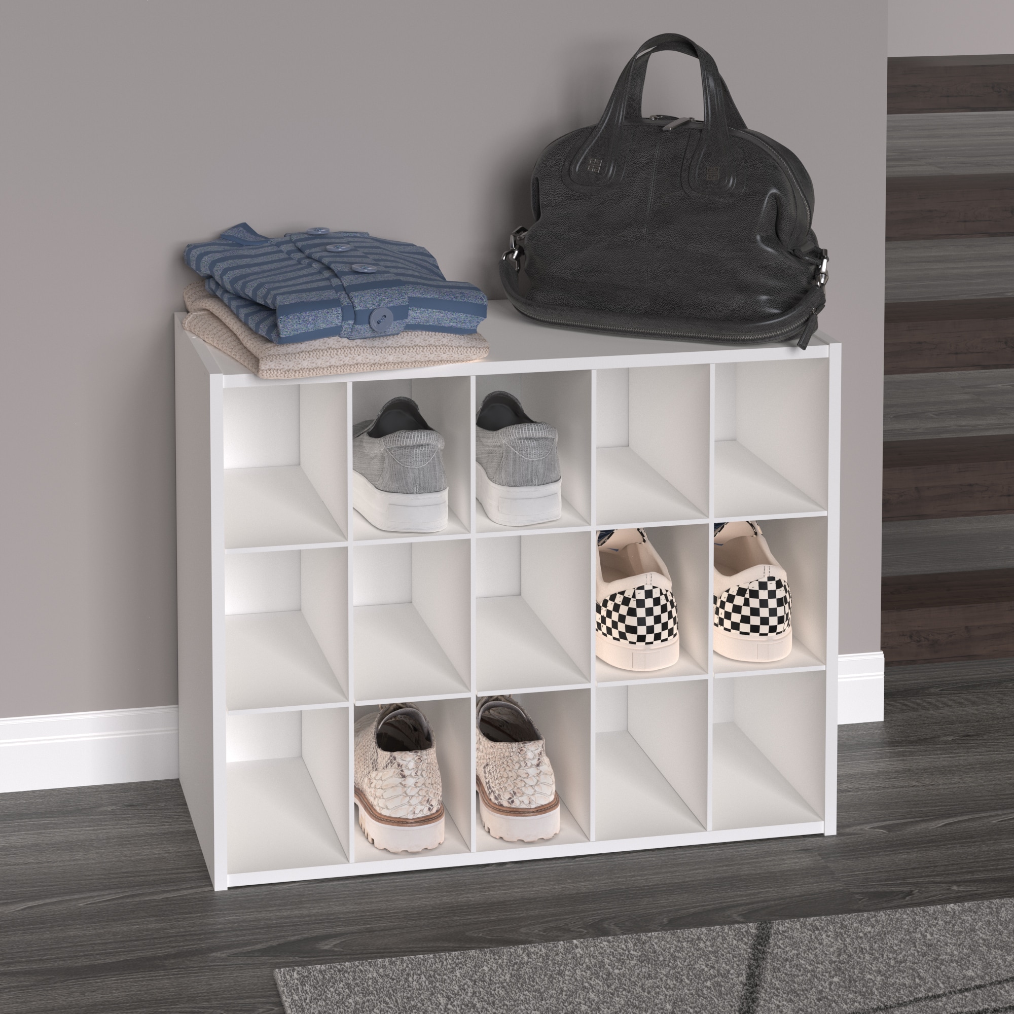 SUFAUY Shoe Rack for Bedroom Closet Stackable Fabric Shoe Organizer, Extra  Long Wide Shoe Storage Shelf, 11.8 x 42.5 x 15.7 Inches, 2 Tier, Bronze