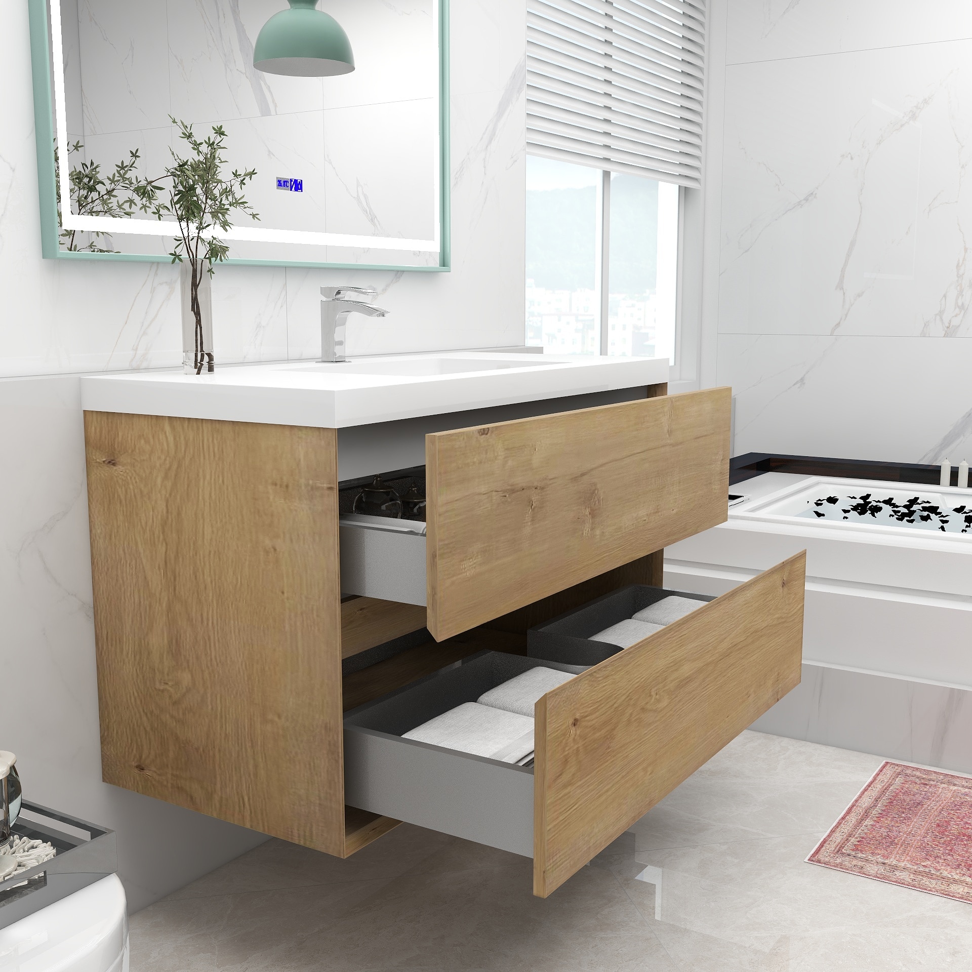 BV Better Vanity SLIM42-OAK Bath-Vanity-Combo - View #5