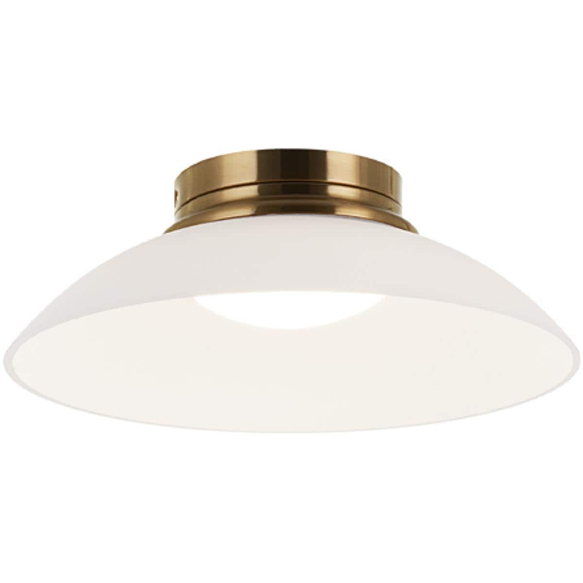 Matteo 2531244 Lighting M16401AGFR Luna Flush Mount Aged Gold Brass