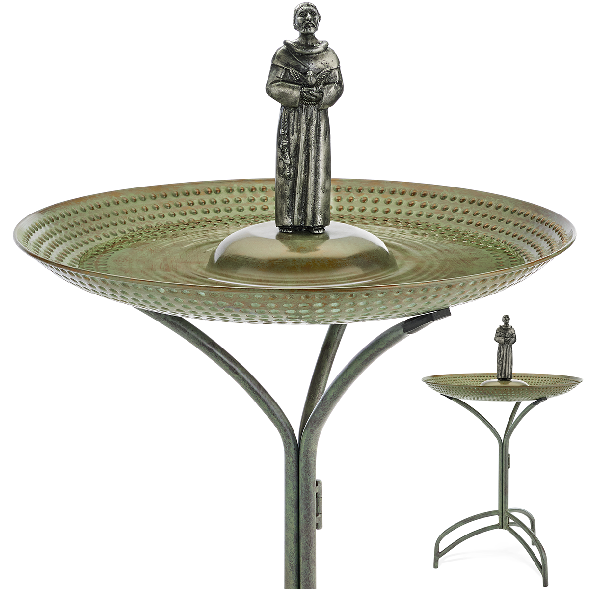 Good Directions BBG20-11 25-Inches H Blue Verde Metal Complete birdbath