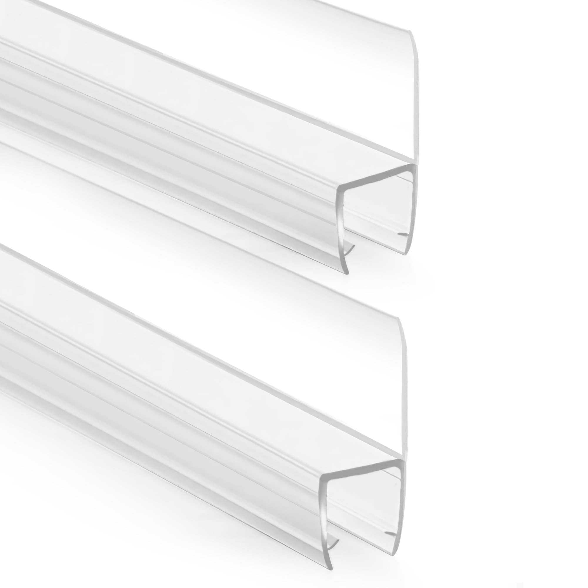 KHKFY  Bathroom Shower Door Seal Strip 2PCS 78 Inch Transparent PVC Side Seal Strips for 5/16 in Frameless Shower Door durable home and garden