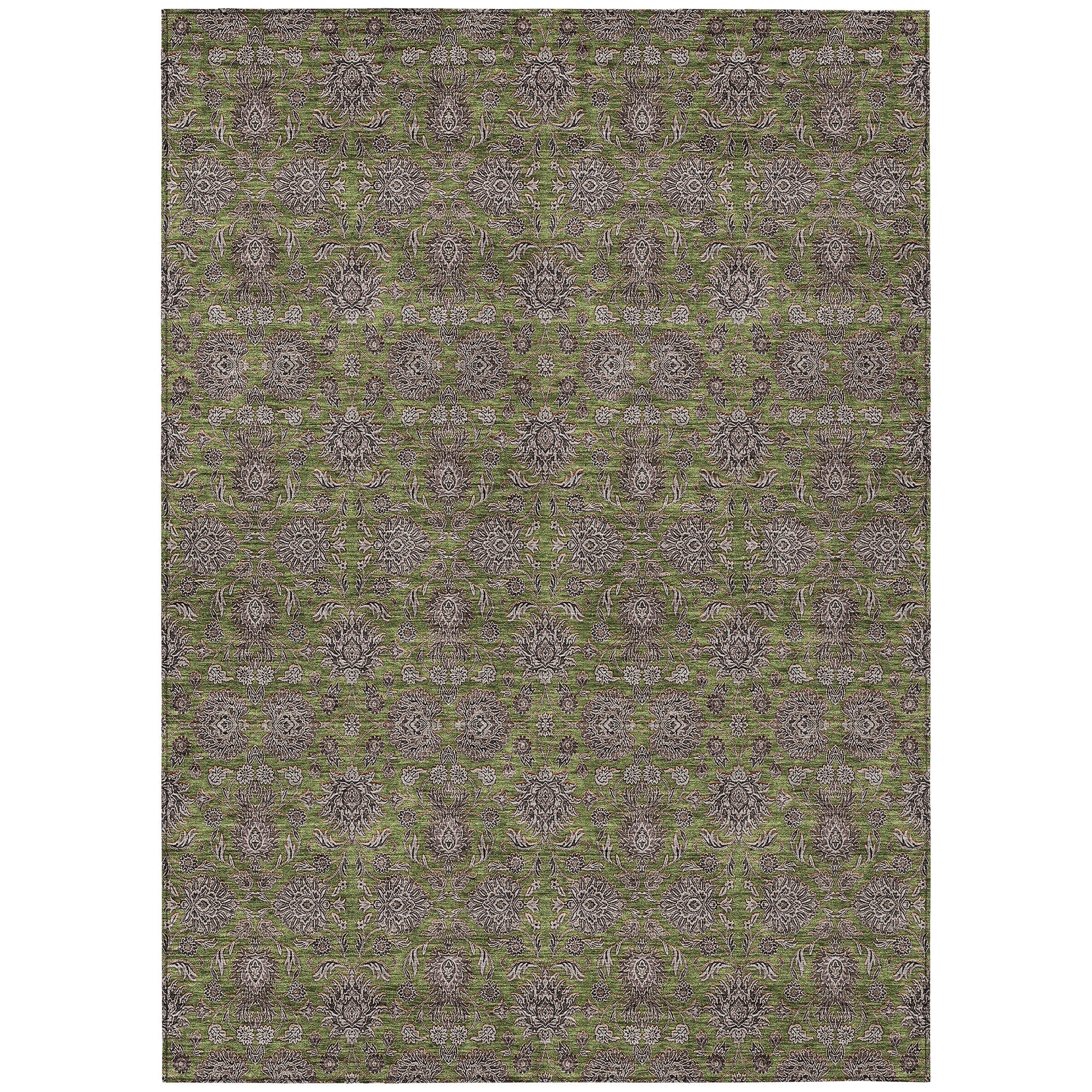 Addison Rugs ACN702OL8X10 Chantille ACN702OL 8 x 10 (ft) Polyester Olive Rectangular Indoor/Outdoor Geometric Machine washable Area rug