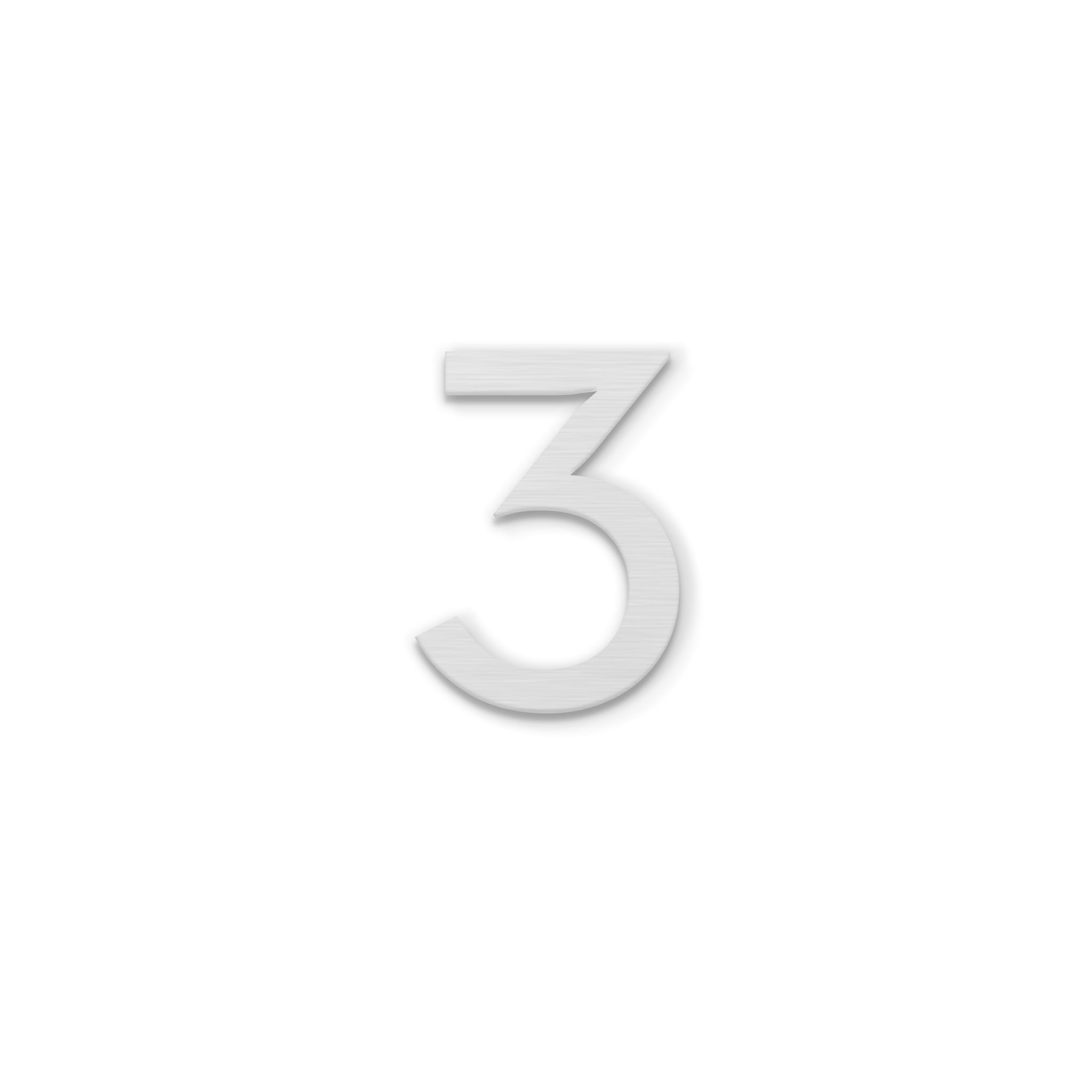 Post & Porch NUMBERS-SILVER-3 4-in Silver Number 3
