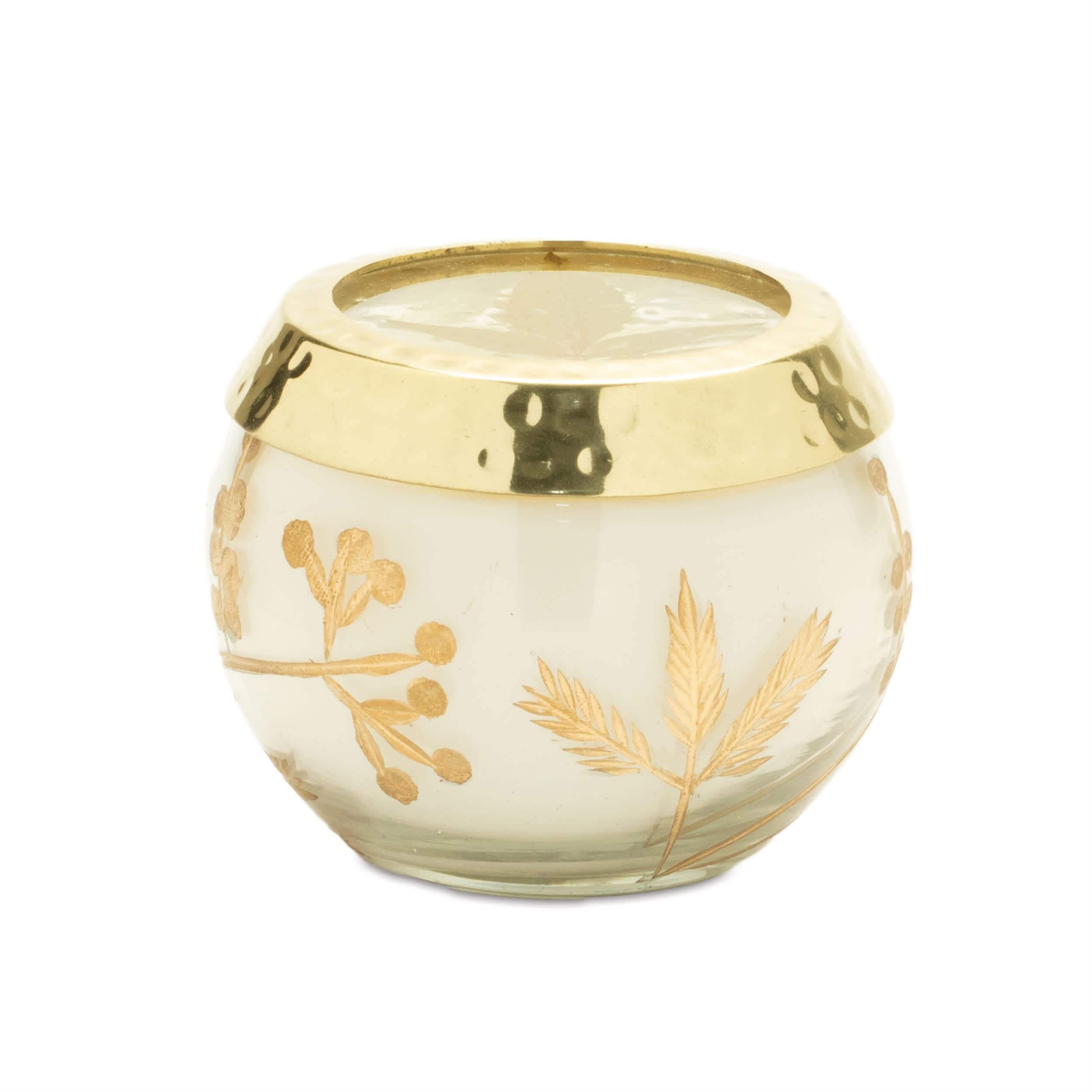 Melrose International 94873DS Candle in Glass Set of 3 3.25D x 2.5H Glass/Paraffin/Soy