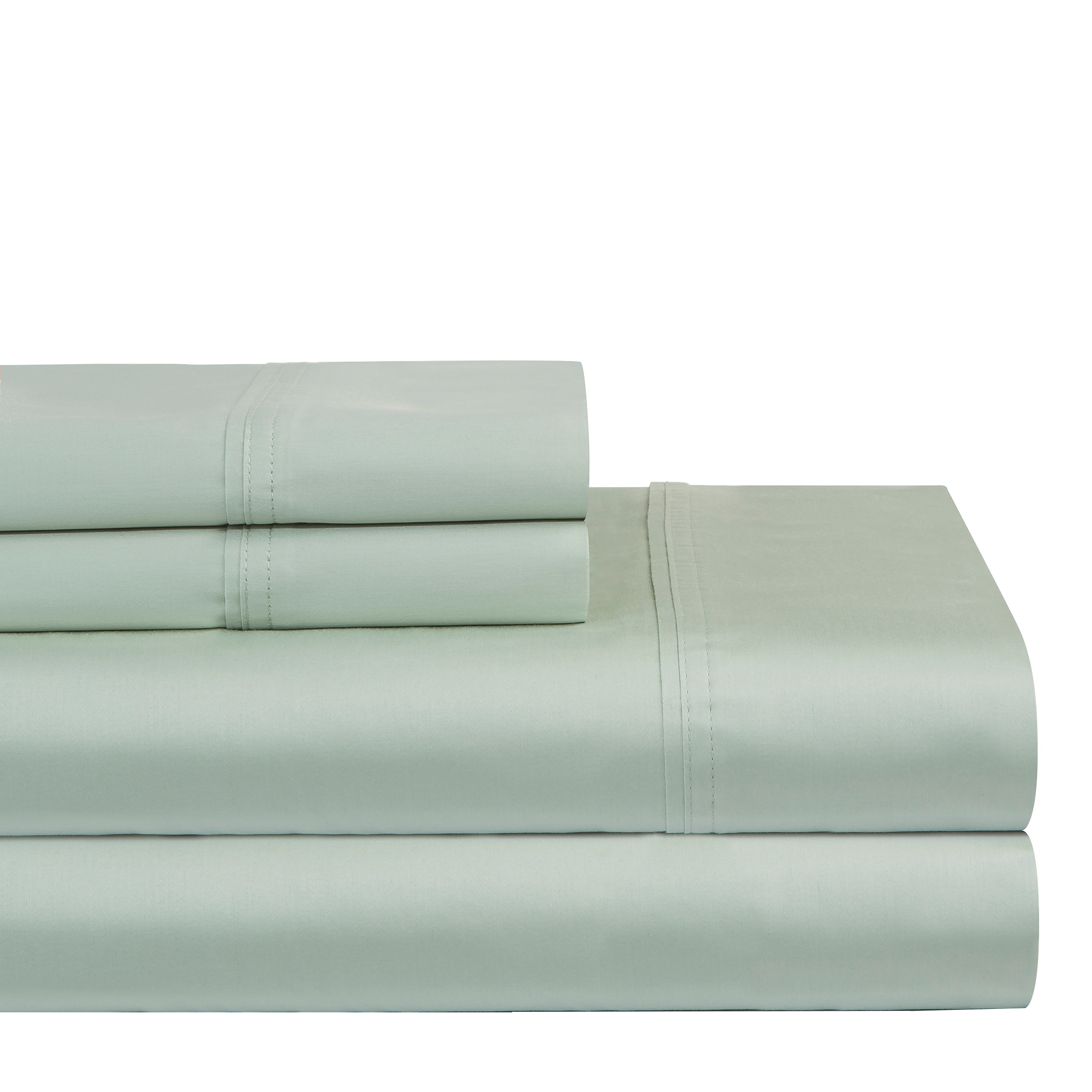 Pointehaven 400DF-QNSAGE Queen 400 -Thread Count Cotton Sage 4 -Piece Bed Sheet Set