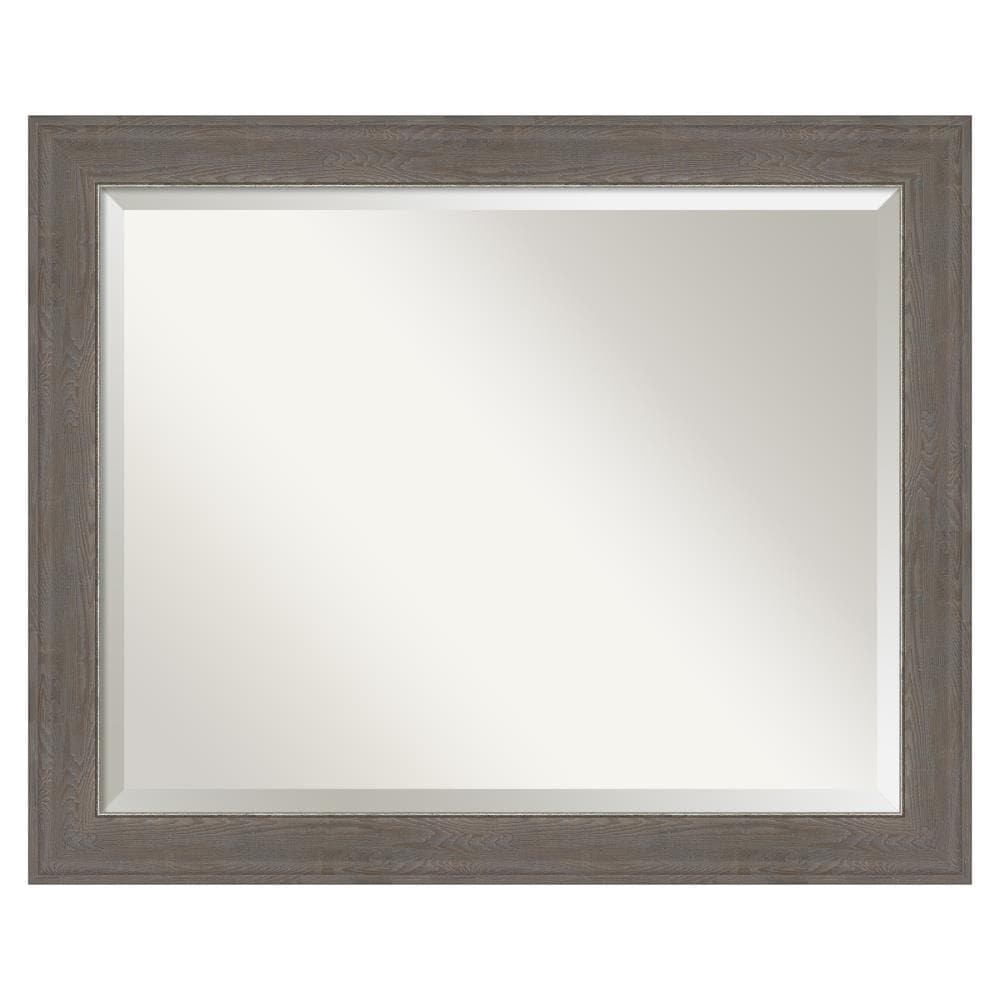 Amanti Art DSW4960935 Alta 32.5-Inches x 26.5-Inches Framed Rectangle Bathroom Vanity Mirror ( Distressed Grey )