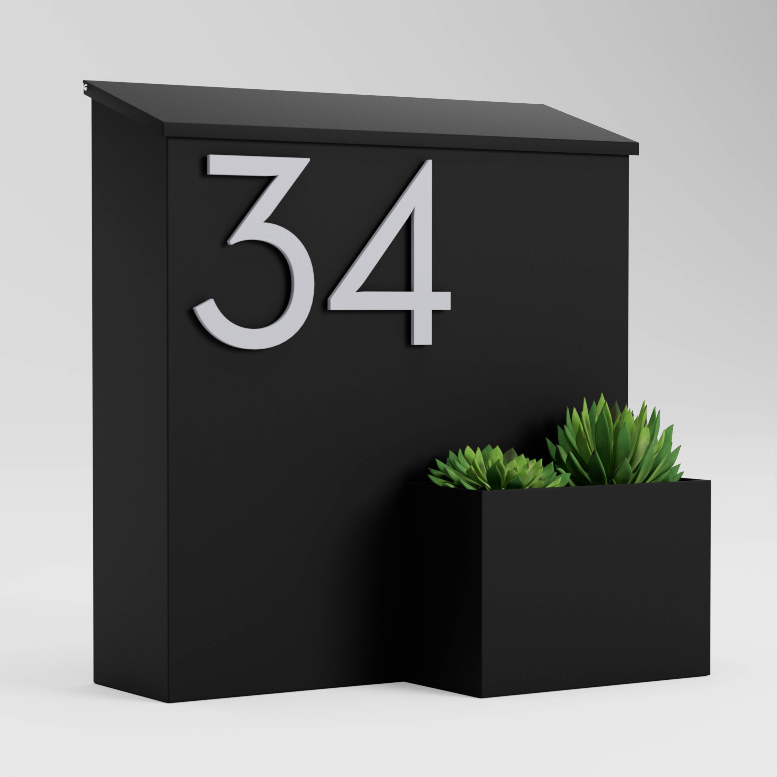 Post & Porch GREETINGS-BLACK mailboxes - View #2