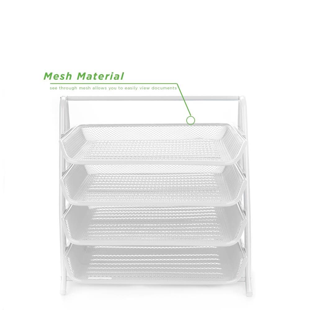 Mind Reader 4TPAPER-WHT Desktop-Organizers - View #4