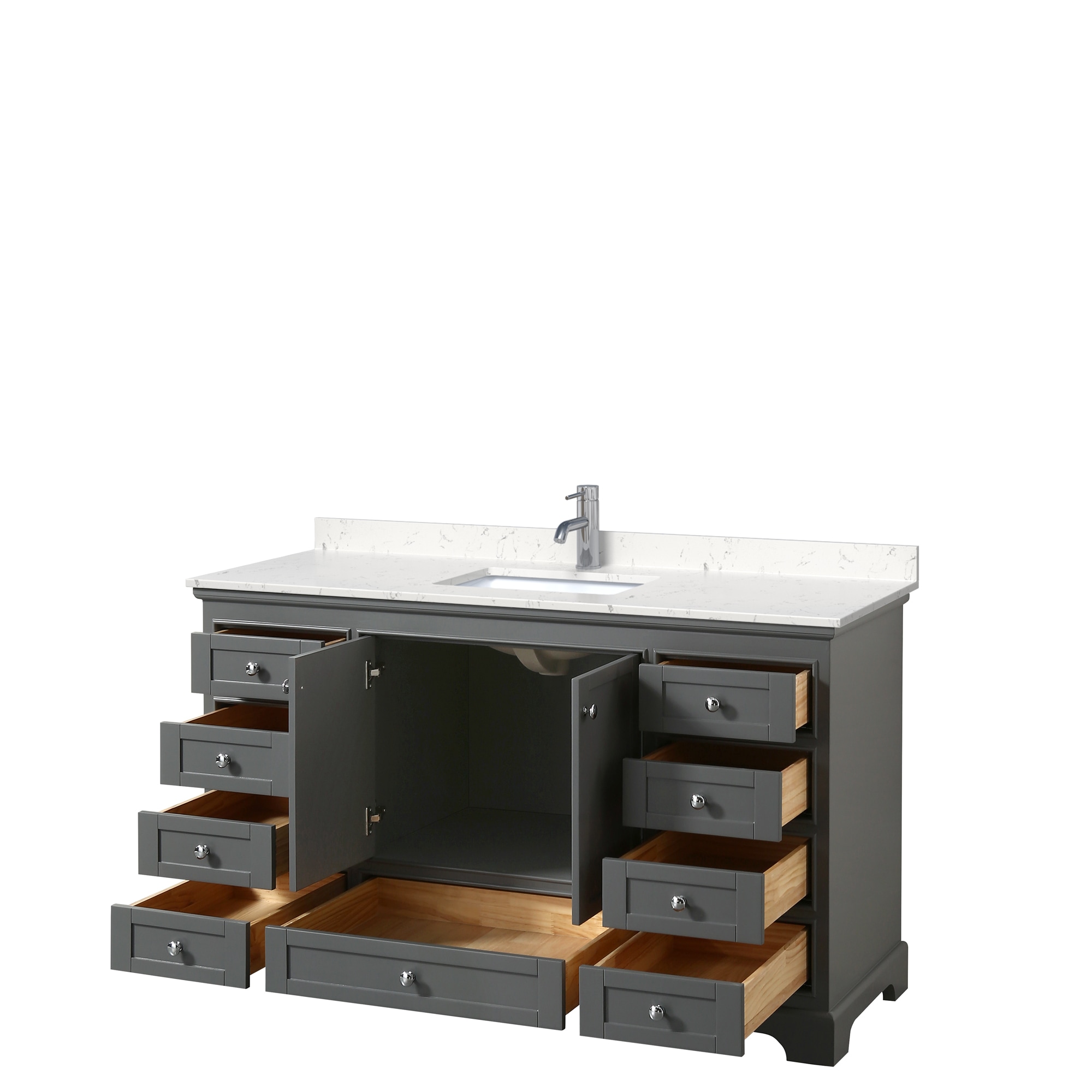 Wyndham Collection WCS202060SKGC2UNSMXX Bath-Vanity-Combo - View #2