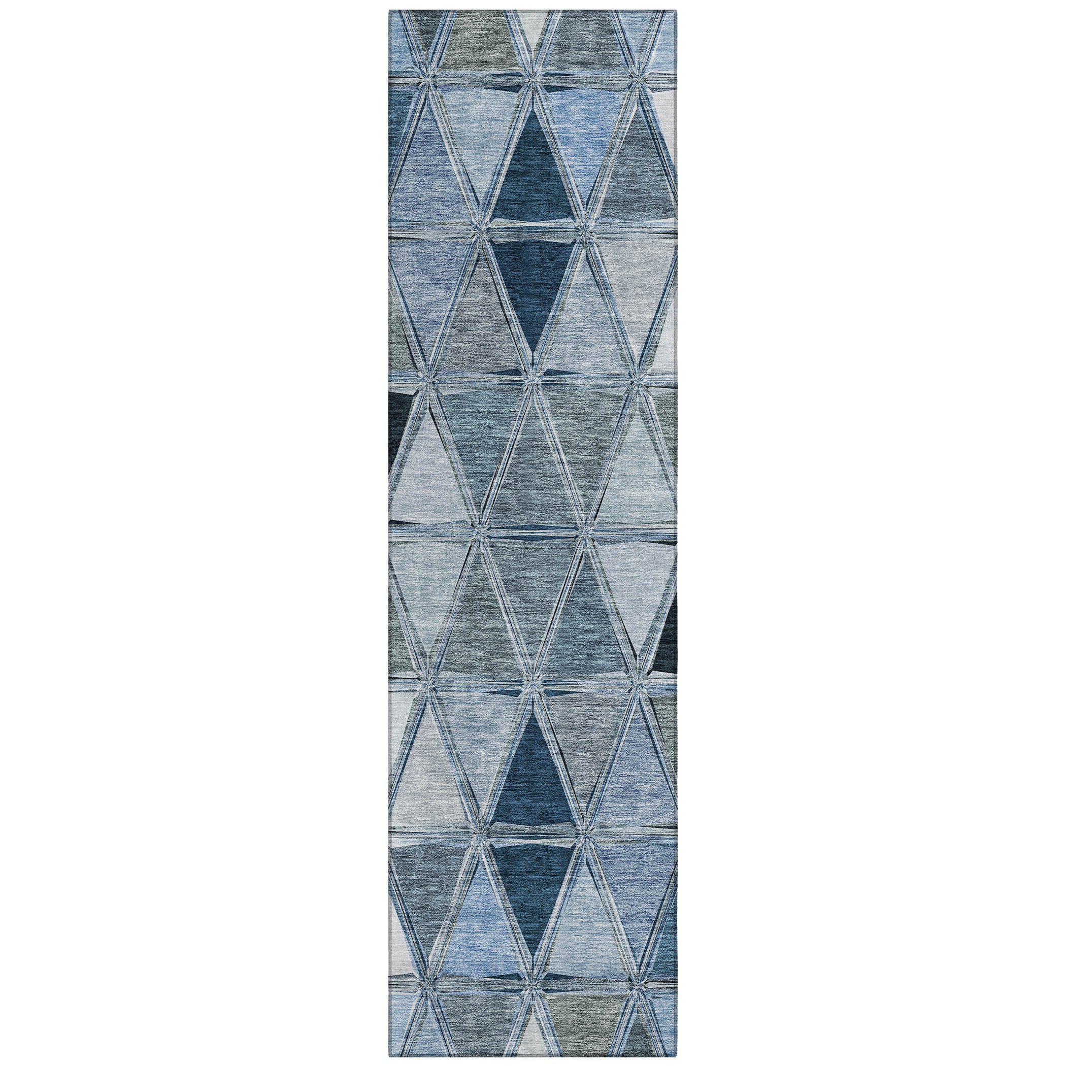 Addison Rugs ACN722BU2X8 Chantille ACN722BU 2 x 7 (ft) Polyester Blue Rectangular Indoor/Outdoor Geometric Machine washable Area rug