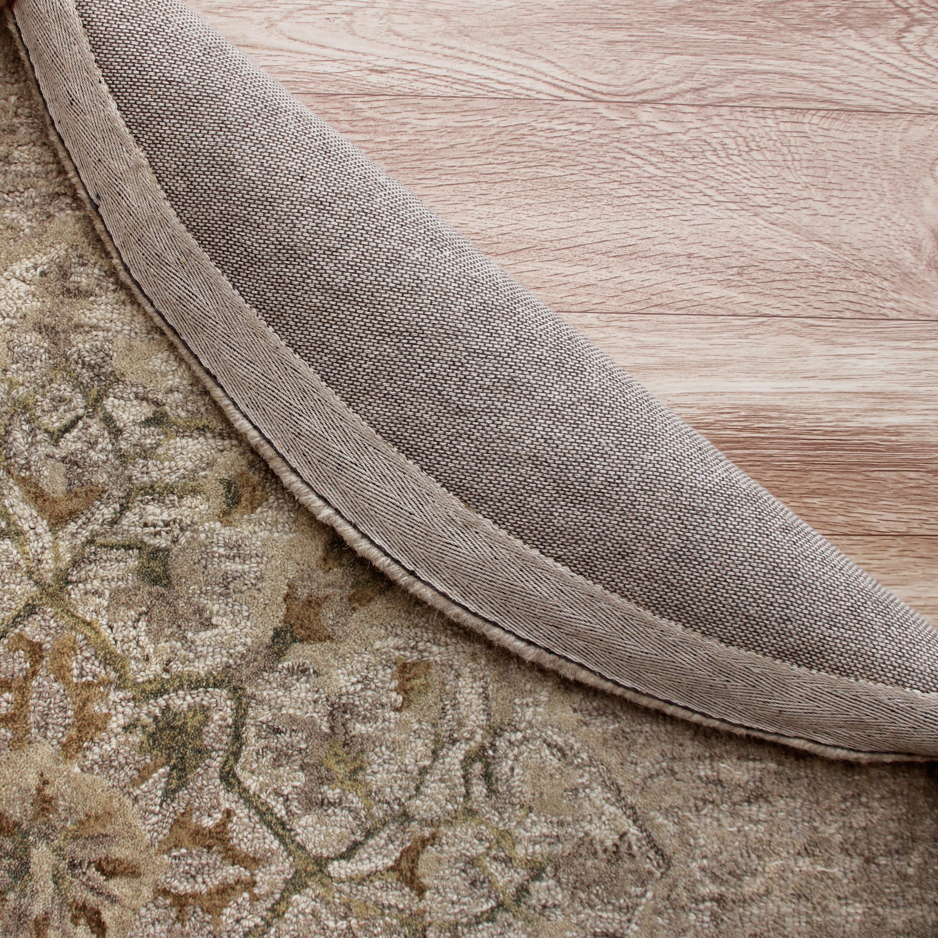 Handmade Traditional Medallion Tufted Wool Round Rug - 4'