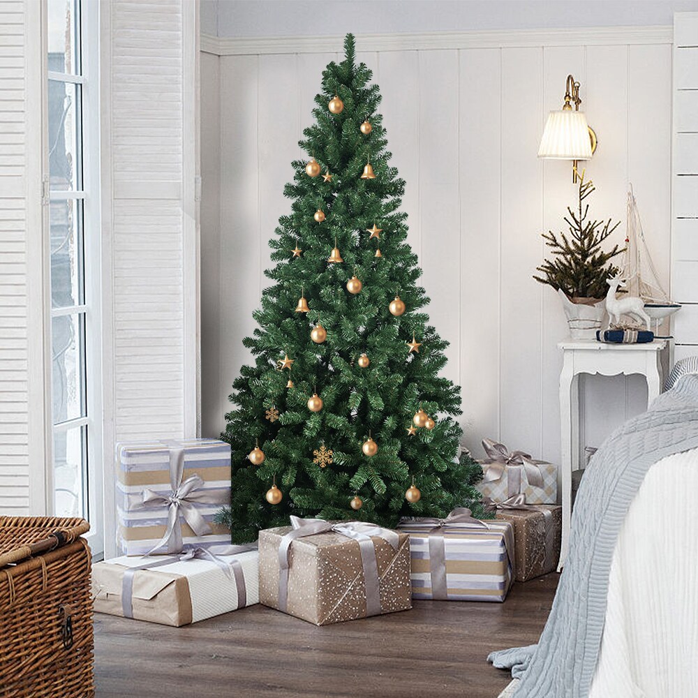 WELLFOR 7.5-ft Artificial Christmas Tree in the Artificial Christmas ...