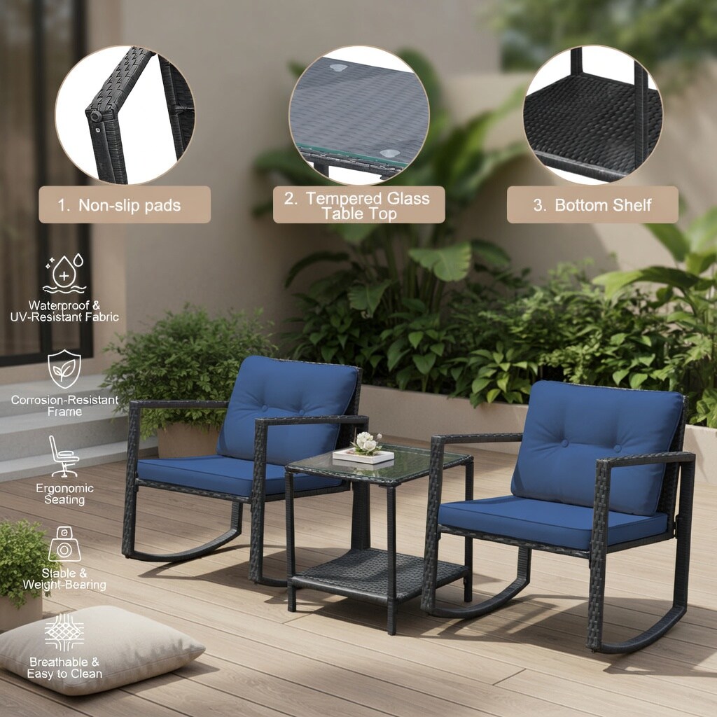 Choco Moon WYC-WQ17429-LS Patio-Conversation-Sets - View #3