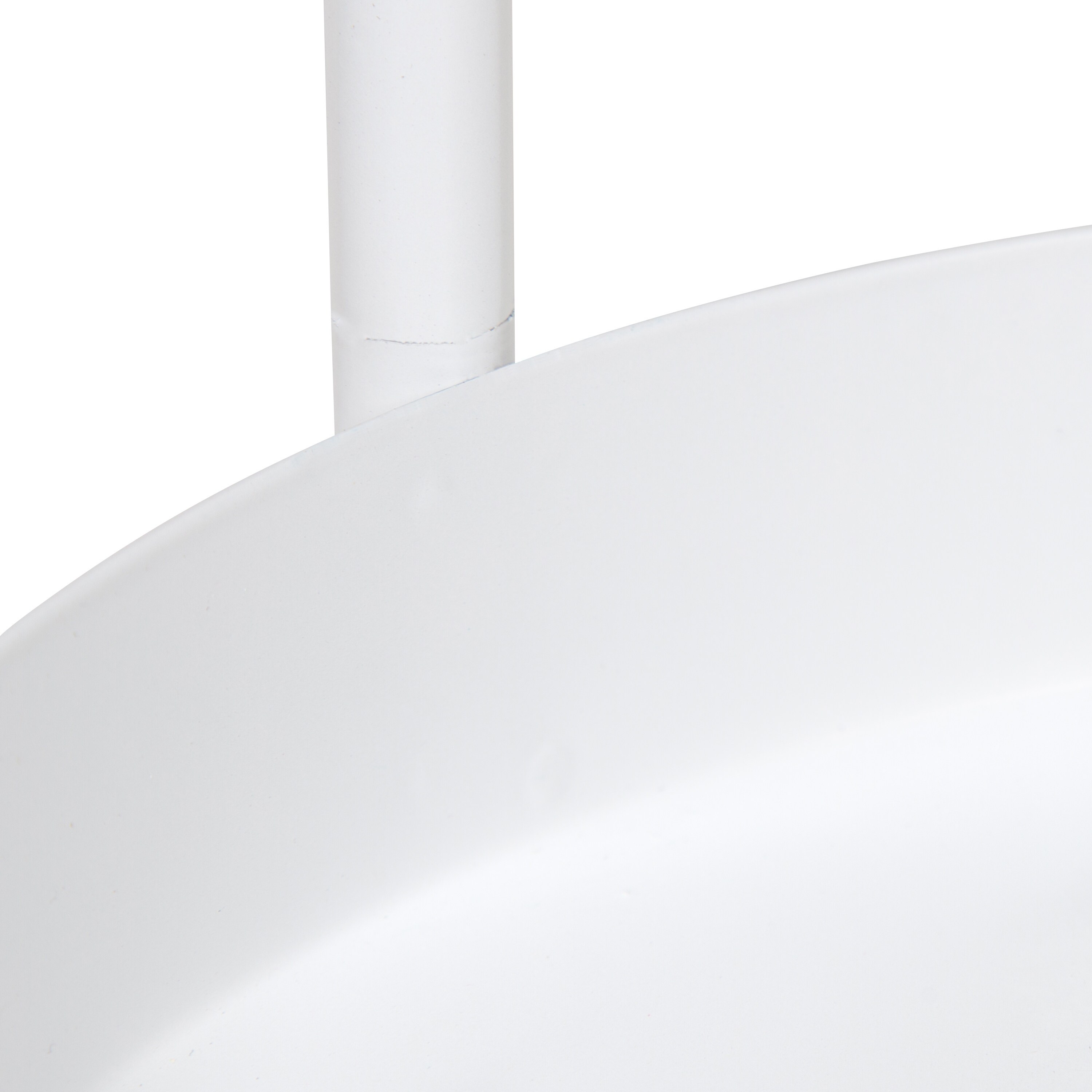 White Metal Tri-Level Plant Stand with Round Trays