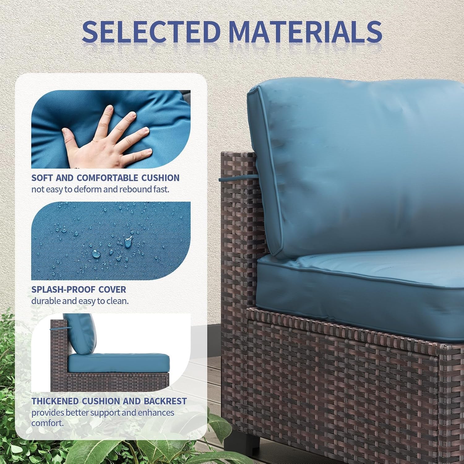 Garvee LS-PATIOSET34EGBLUE Patio-Conversation-Sets - View #3