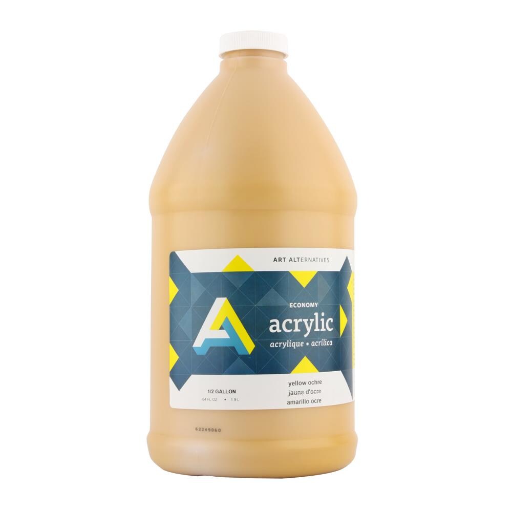 Art Alternatives AA91046 Acrylic Pre-tinted Tintable Low Odor Yellow Ochre Paint (Half-Gallon)