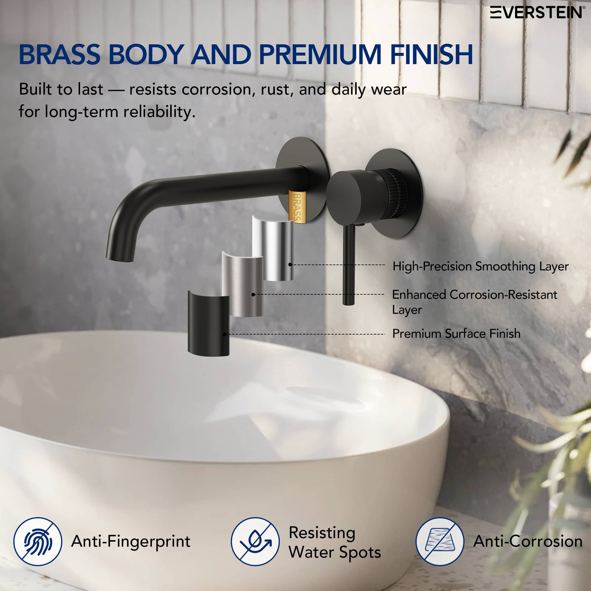 EVERSTEIN SFS-1323B-BK Lavatory-Faucets - View #6