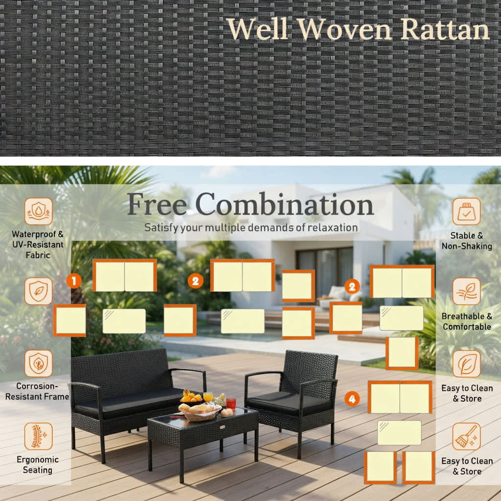Choco Moon 5357740123984 Patio-Conversation-Sets - View #2