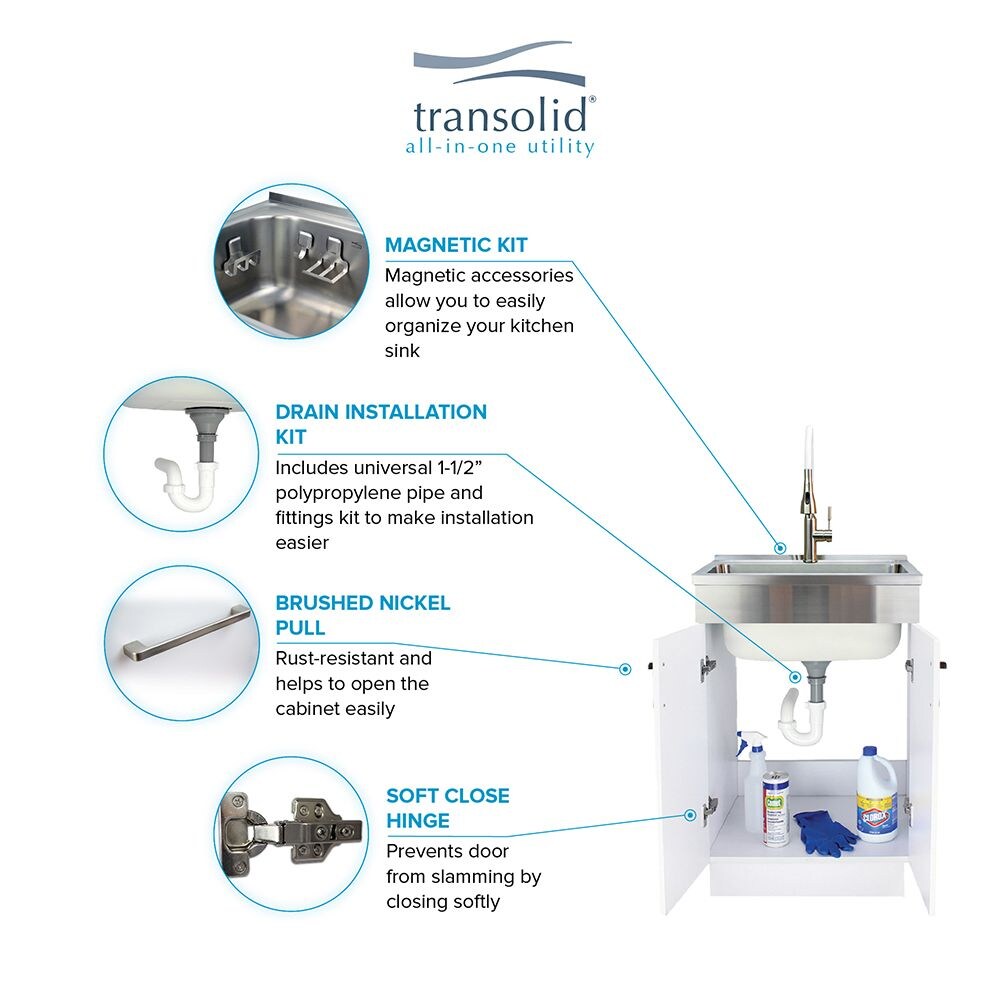 Transolid TCAB-2420-WS Laundry-Tubs-Utility-Sinks - View #6