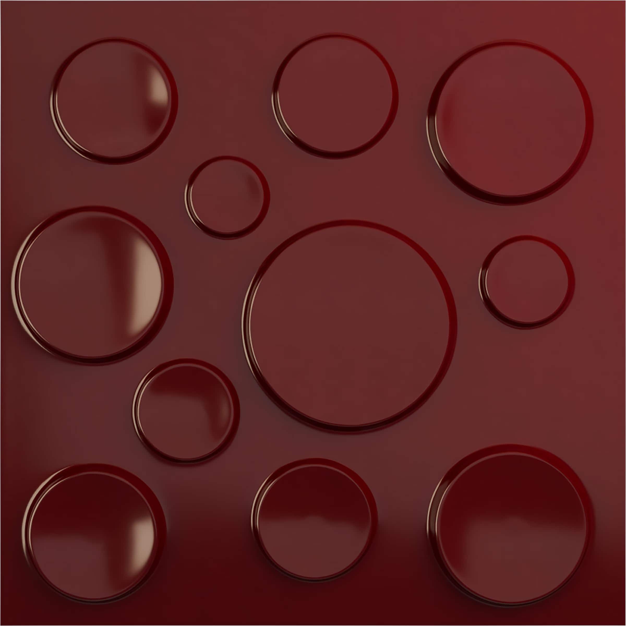 Ekena Millwork WP20X20CSHML 19-5/8-in x 19-5/8-in Embossed Paintable/Stainable Red PVC Wall Panel (